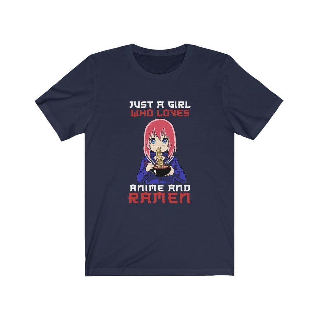 Just A Girl Who Loves Anime And Ramen Unisex Tee Hoodie, Sweatshirt | CiraTrend.com (Image 4)