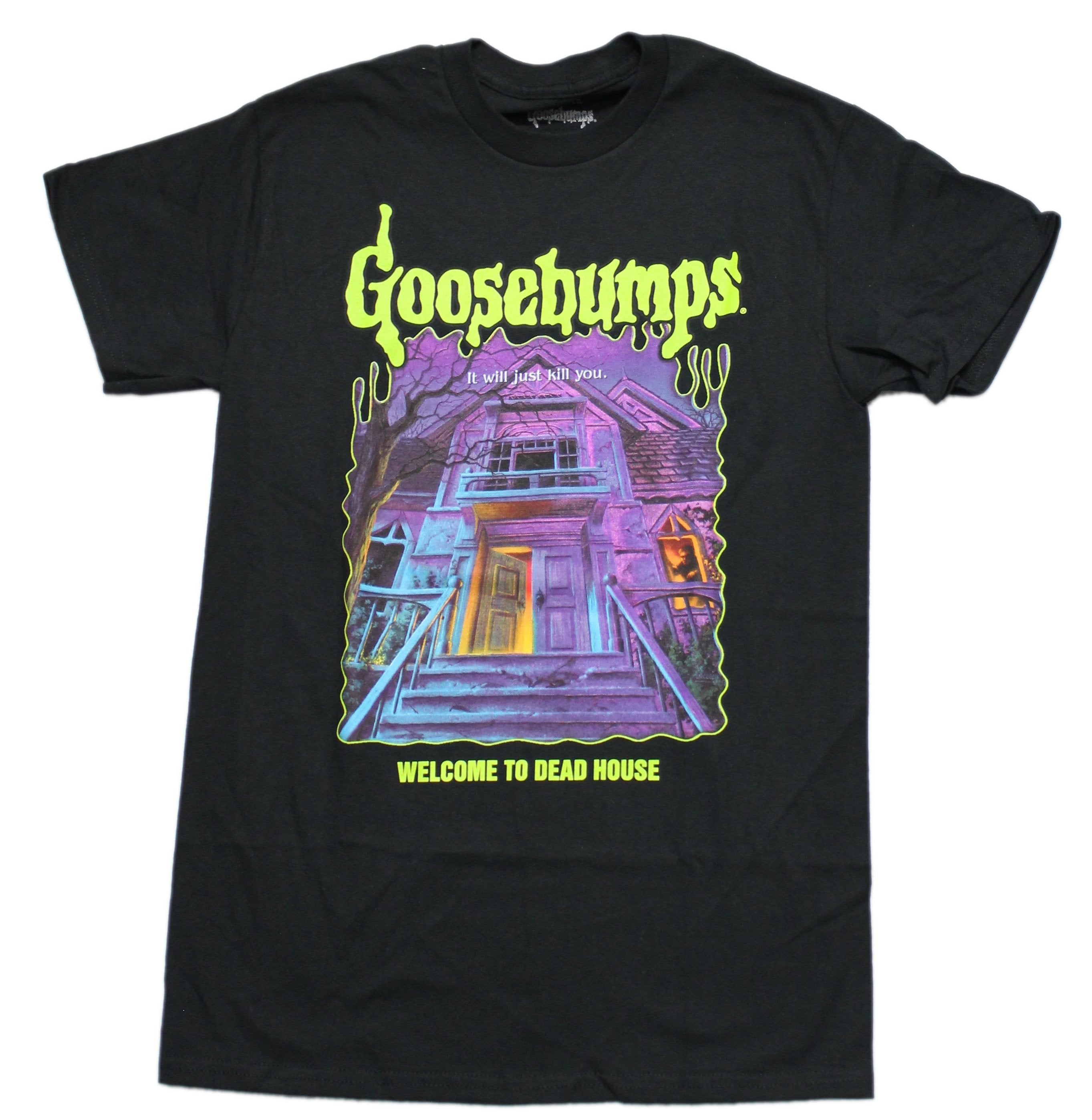 Goosebumps Mens T-Shirt - Welcome To Dead House Door Image Hoodie, Sweatshirt | CiraTrend.com