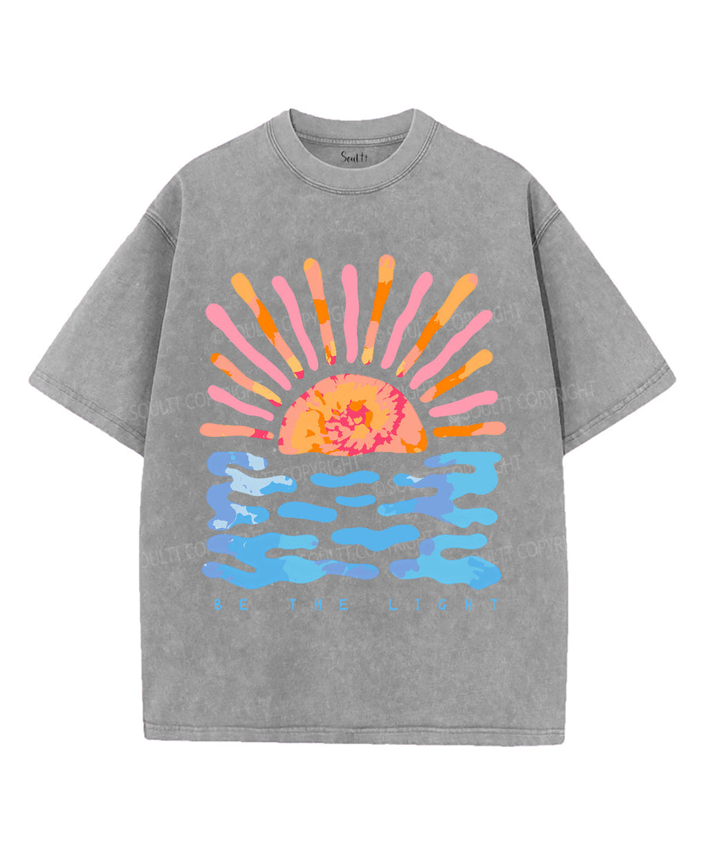 Be The Light Unisex Washed Christian T-shirt Style004 Hoodie, Sweatshirt | CiraTrend.com (Image 2)