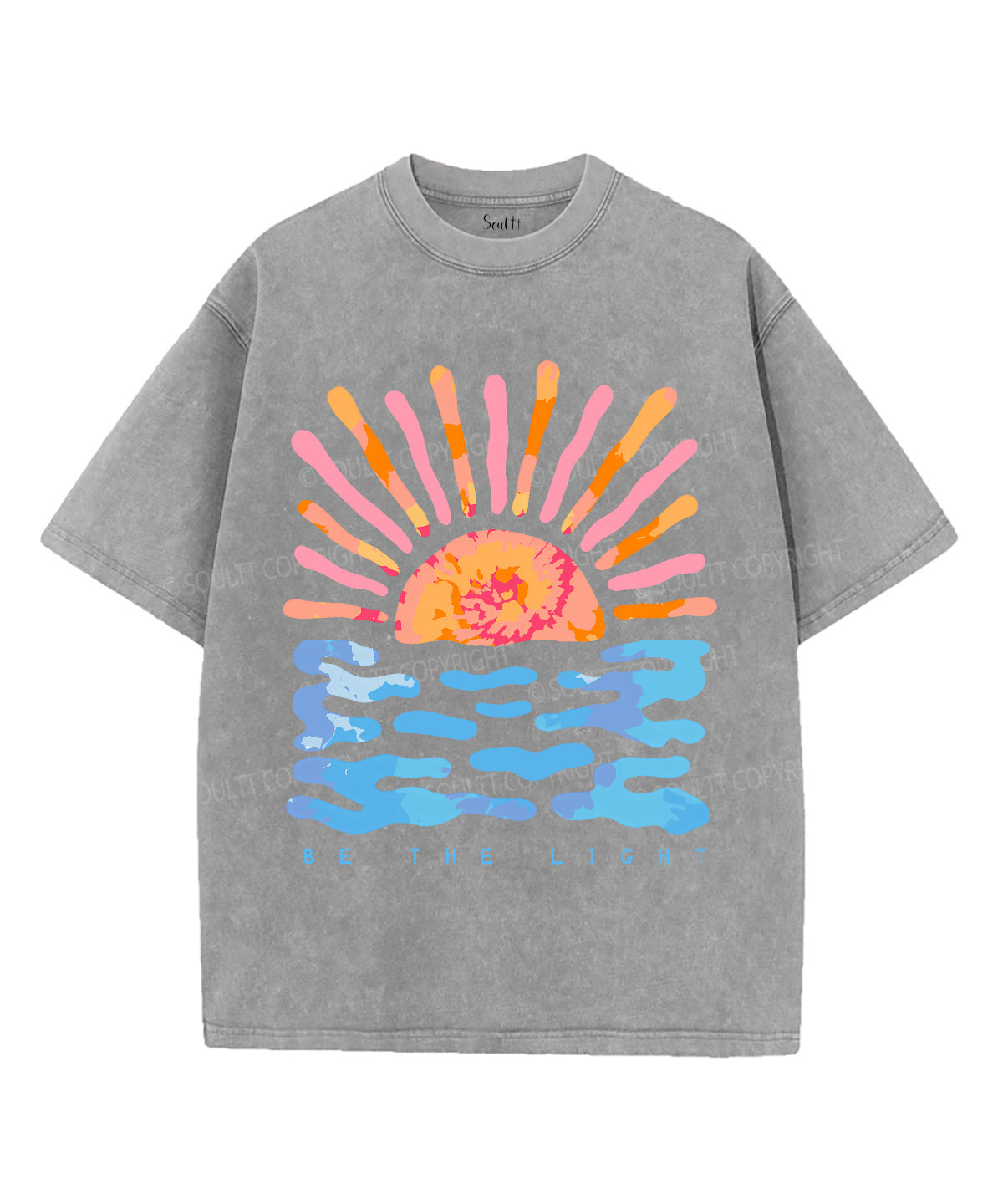 Be The Light Unisex Washed Christian T-shirt Style004 Hoodie, Sweatshirt | CiraTrend.com (Image 2)