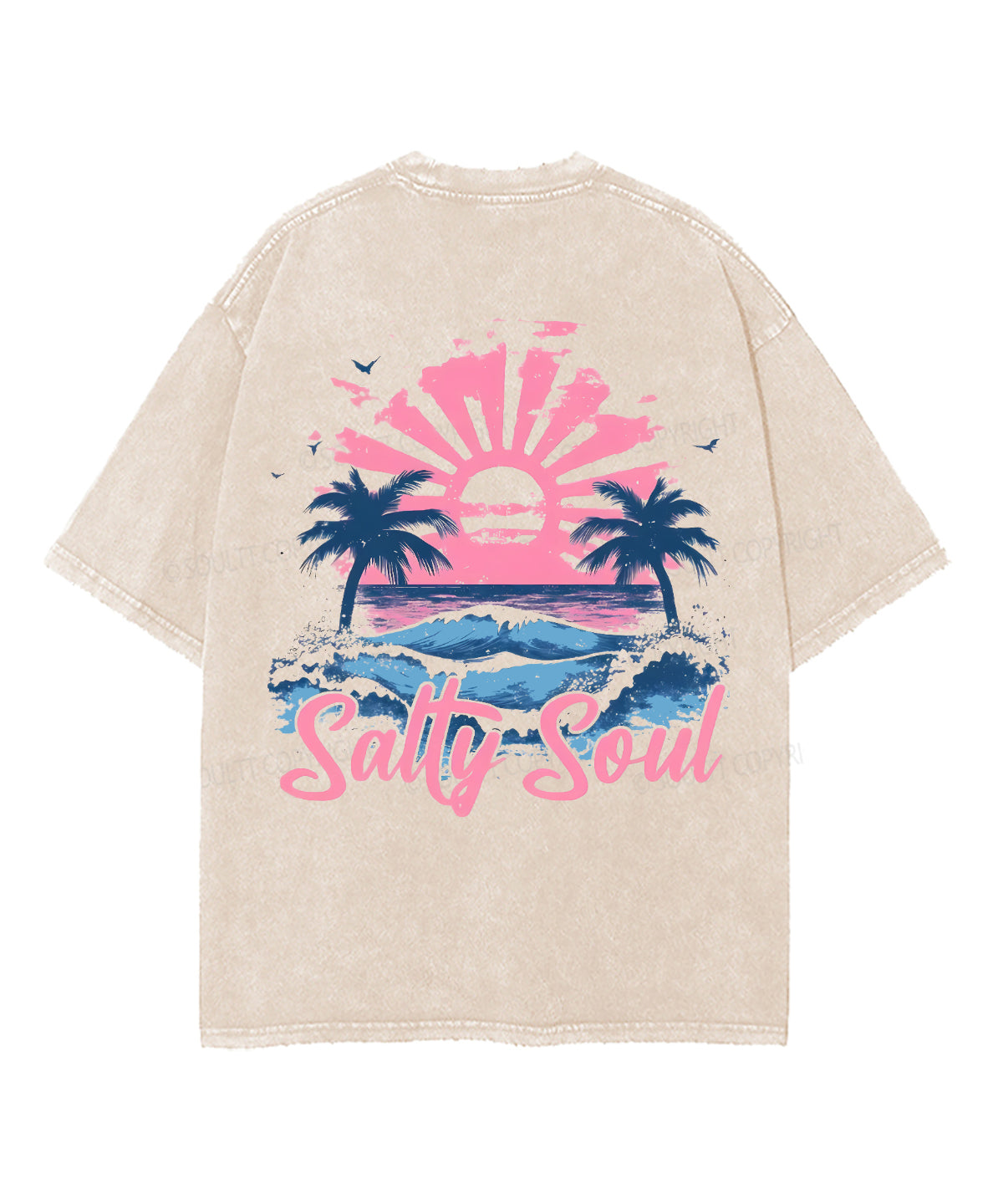 Salty Soul Double Sided Unisex Washed Christian T-shirt Hoodie, Sweatshirt | CiraTrend.com (Image 4)