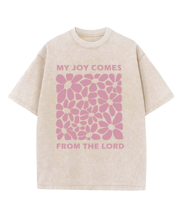 My Joy Comes From The Lord Washed Christian T-shirt Hoodie, Sweatshirt | CiraTrend.com (Image 2)