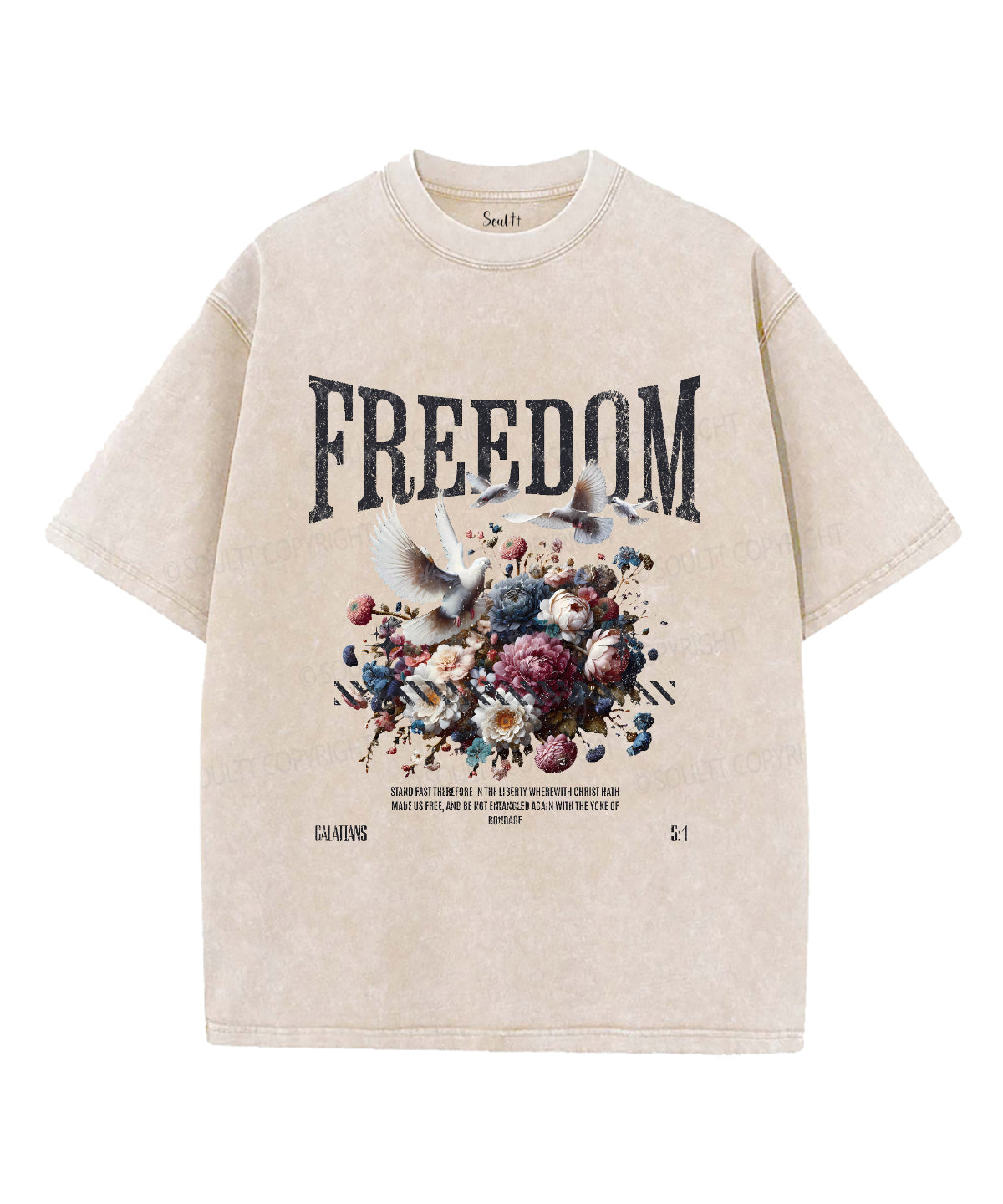 Freedom Unisex Washed Christian T-shirt Style001 Hoodie, Sweatshirt | CiraTrend.com (Image 1)