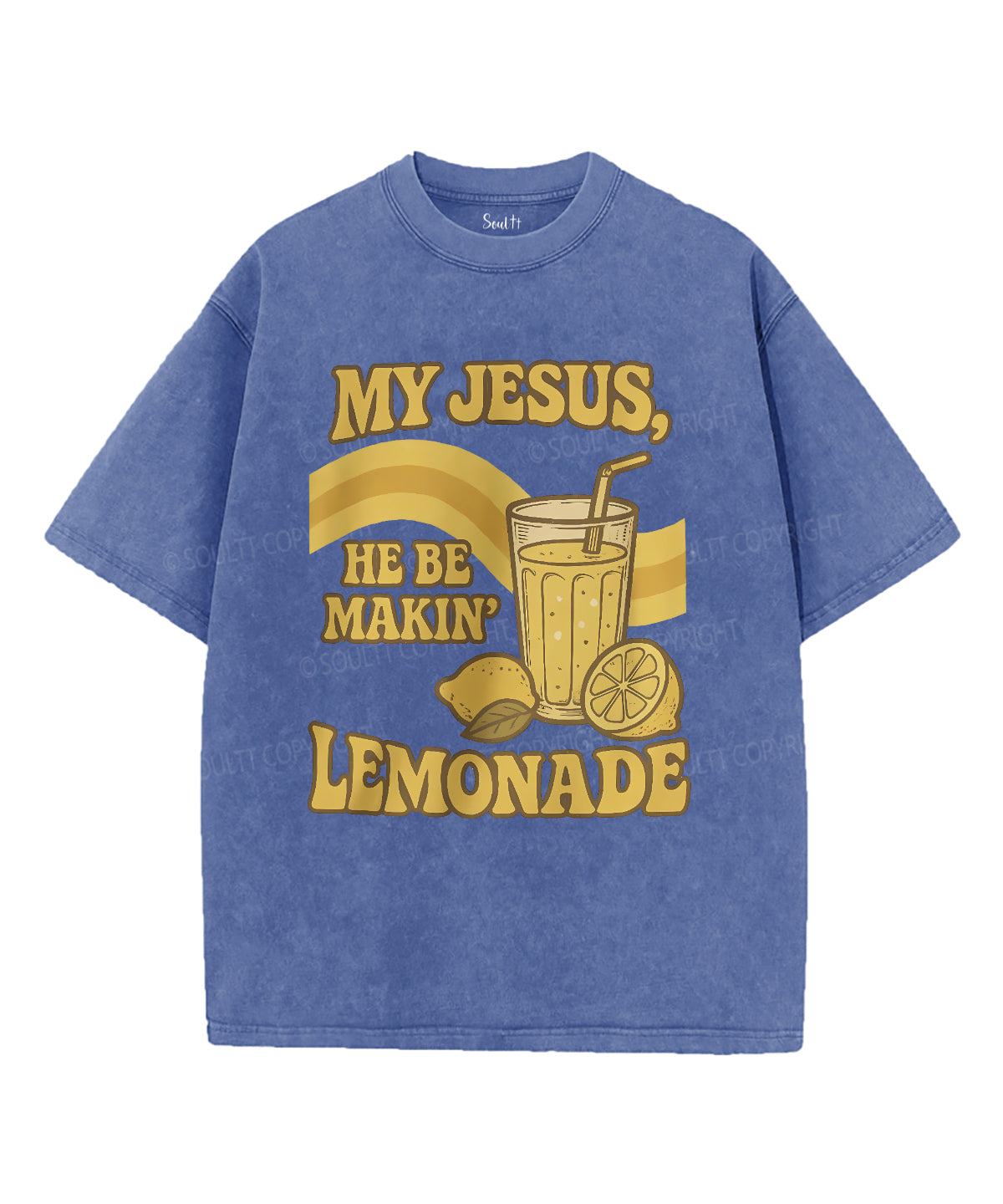 My Jesus He Be Making Lemonade Unisex Washed Christian T-shirt Hoodie, Sweatshirt | CiraTrend.com (Image 4)