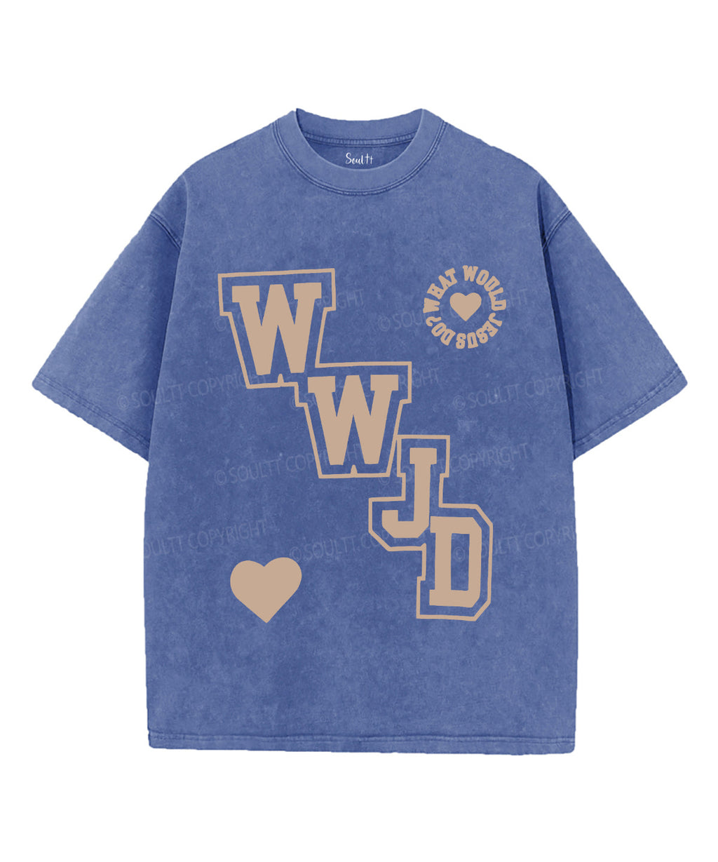 WWJD Unisex Washed Christian T-shirt Hoodie, Sweatshirt | CiraTrend.com (Image 3)