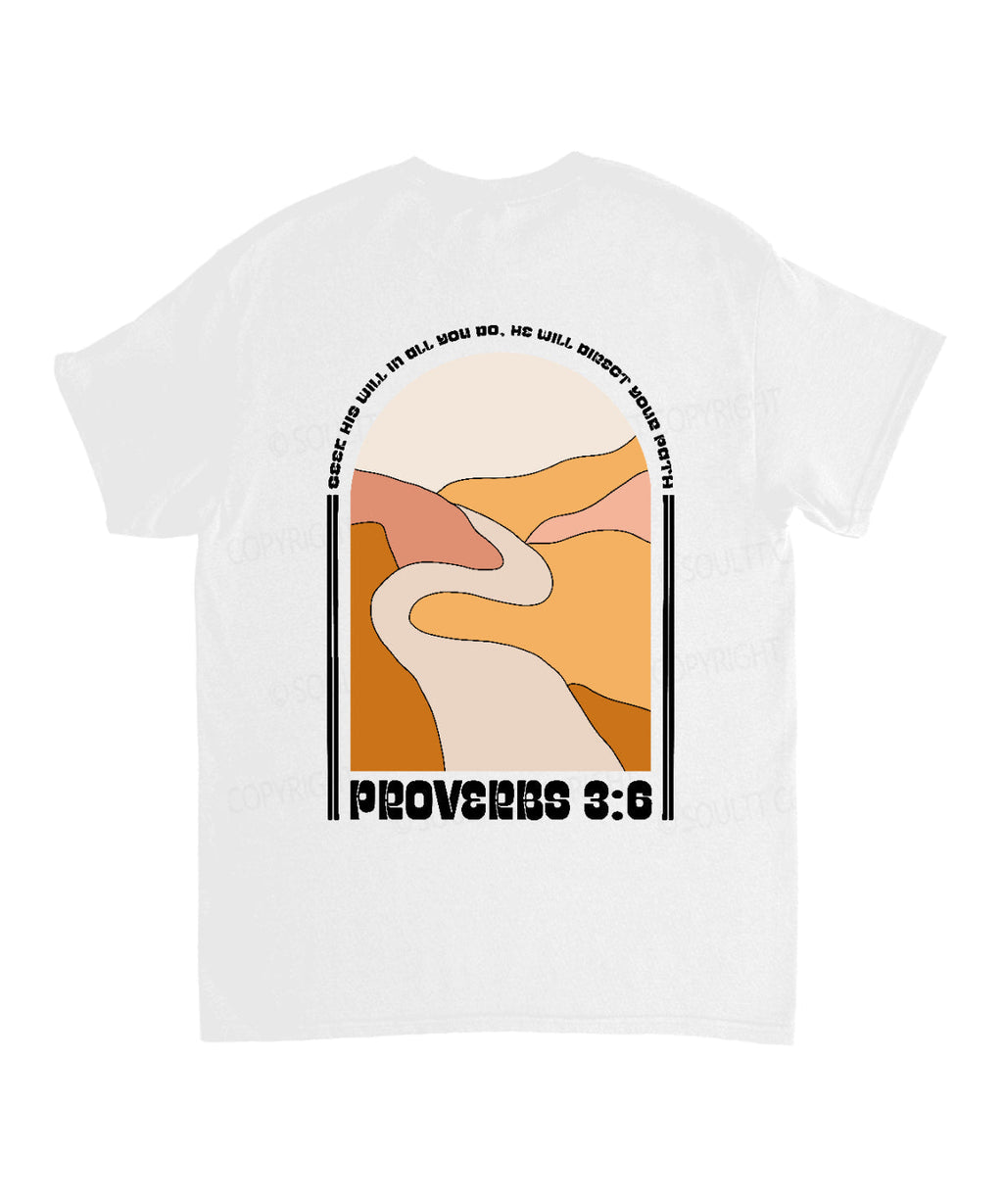 He Will Direct Your Path Double Sided Cotton Christian T-Shirts, Hoodie, Sweatshirt