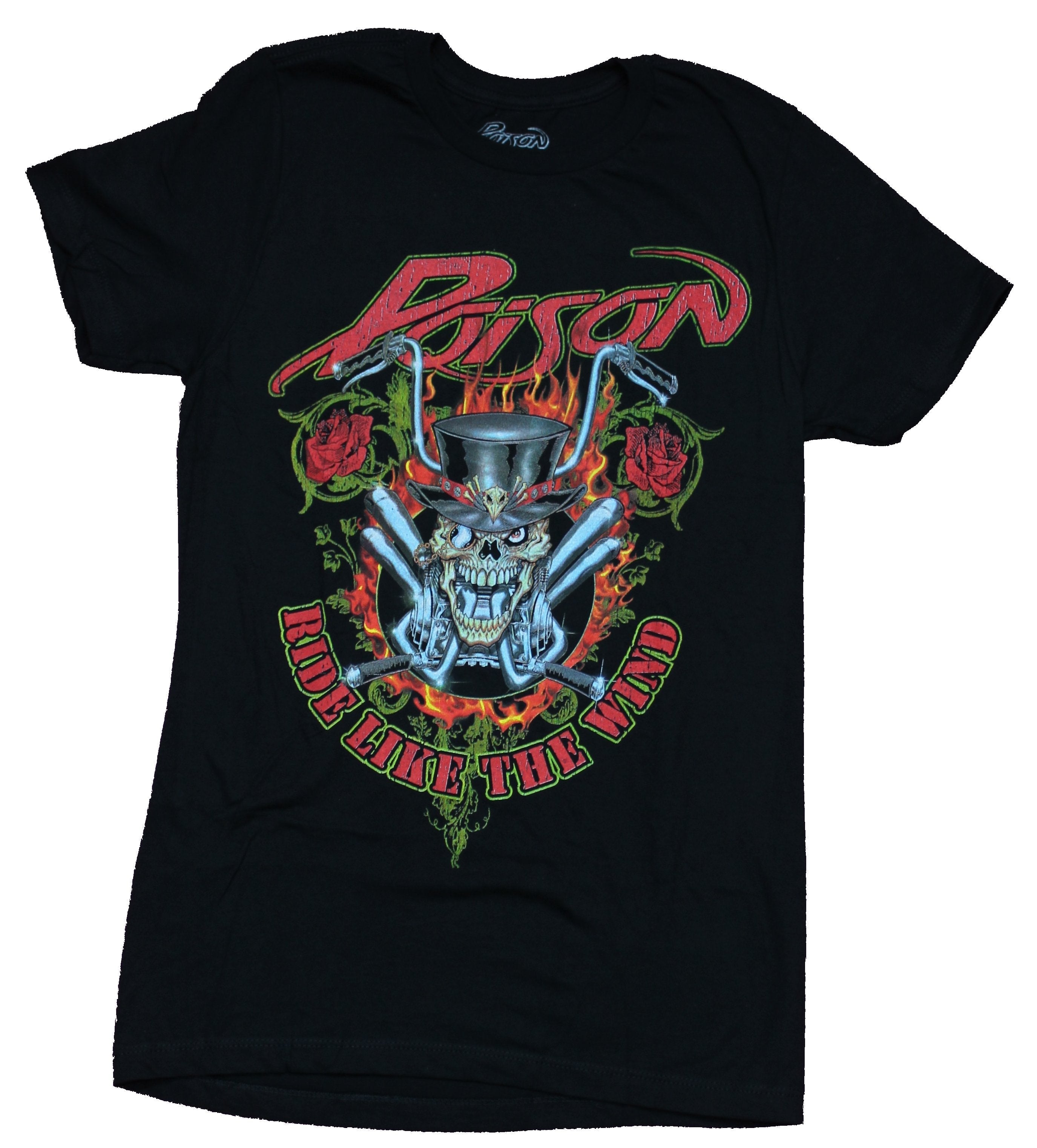 Poison Mens T-Shirt - Ride Like the Wind Skull Image Hoodie, Sweatshirt | CiraTrend.com