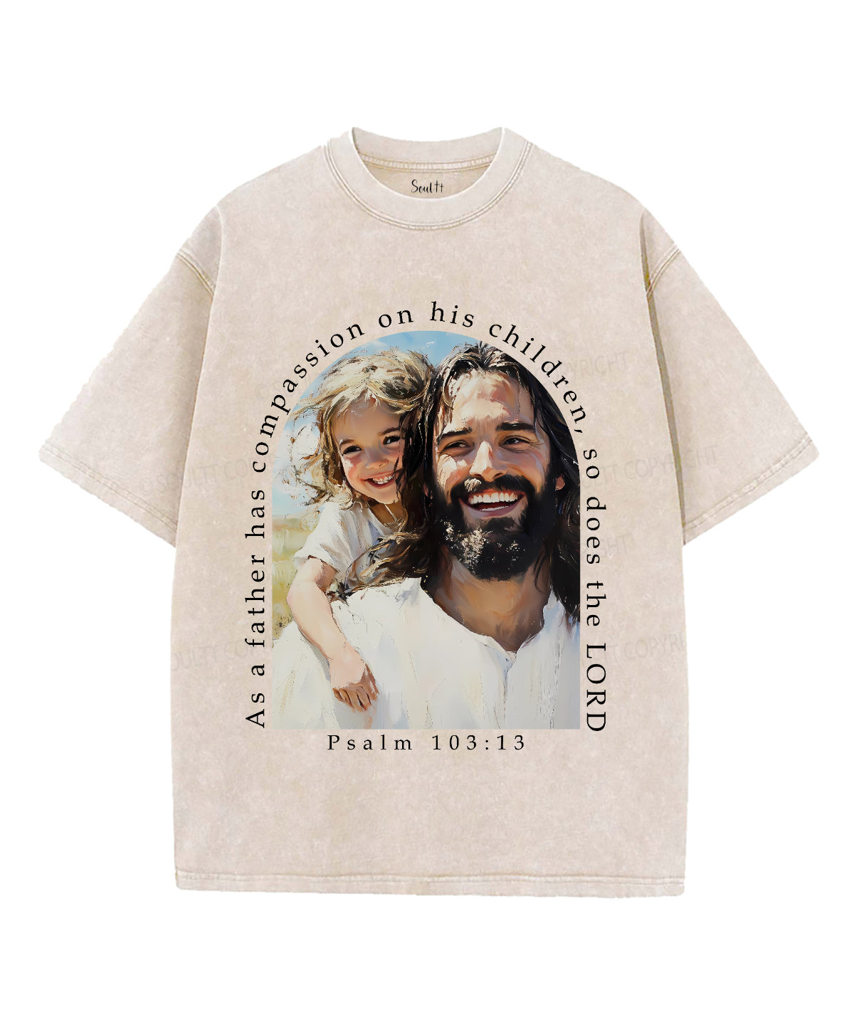 As Father Has Compassion On His Children Unisex Washed Christian T-shirt Hoodie, Sweatshirt | CiraTrend.com (Image 4)