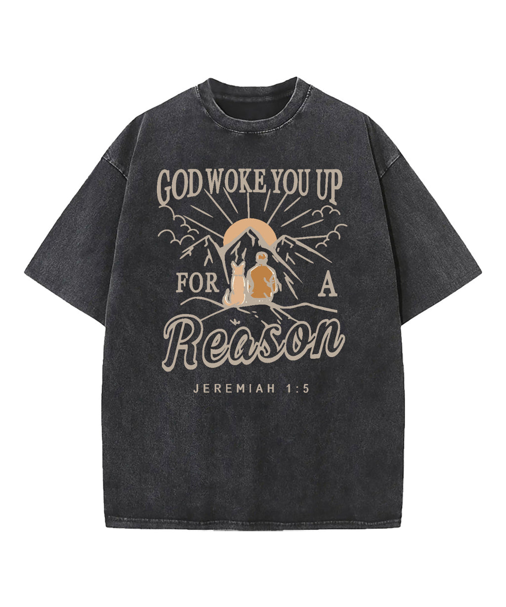 God Woke You Up Washed Christian T-Shirts, Hoodie, Sweatshirt