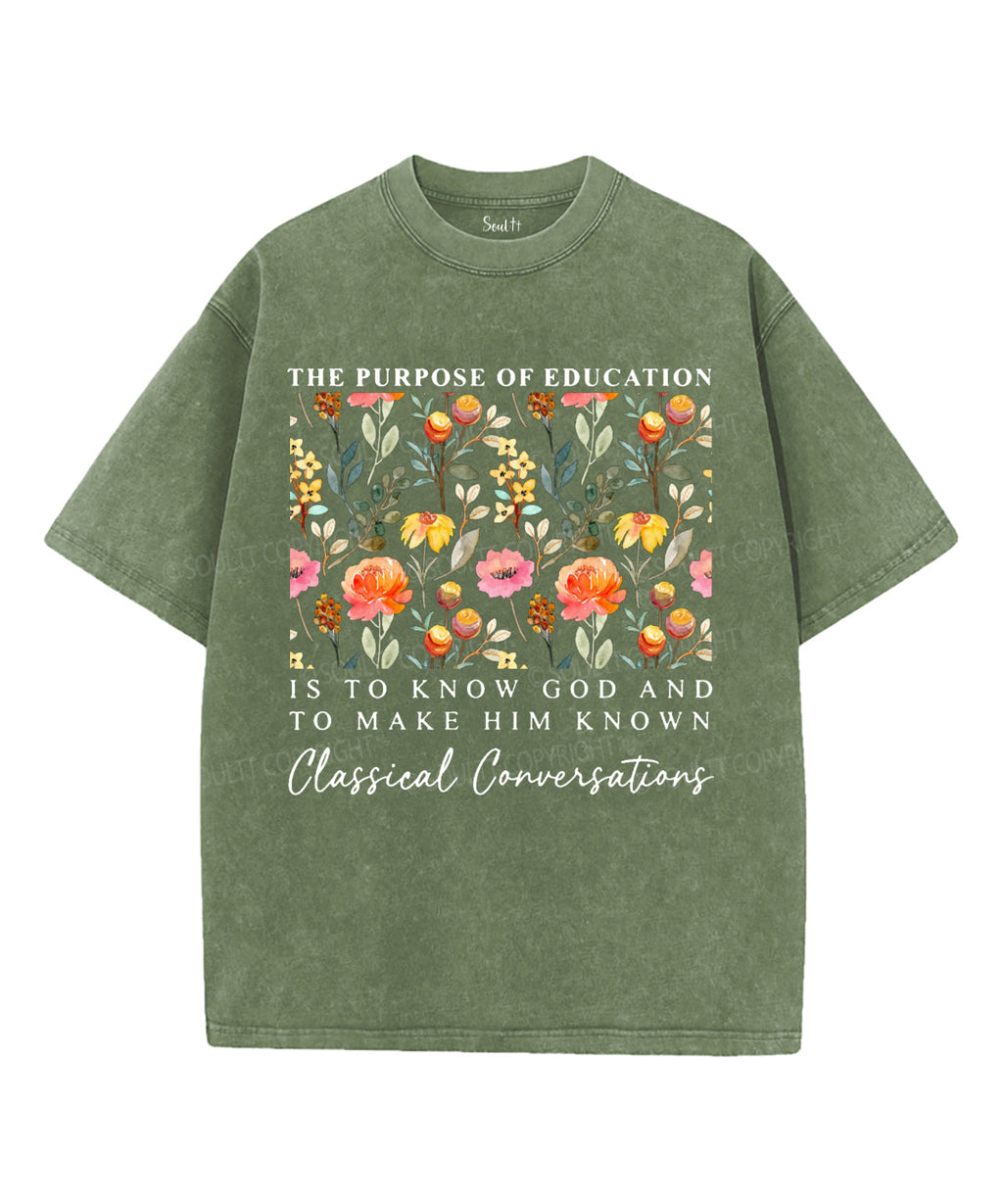 The Purpose Of Education Unisex Washed Christian T-shirt Hoodie, Sweatshirt | CiraTrend.com (Image 4)