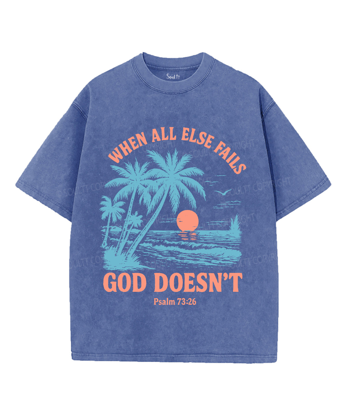 When All Else Falls God Doesn't Unisex Washed Christian T-shirt Hoodie, Sweatshirt | CiraTrend.com (Image 3)