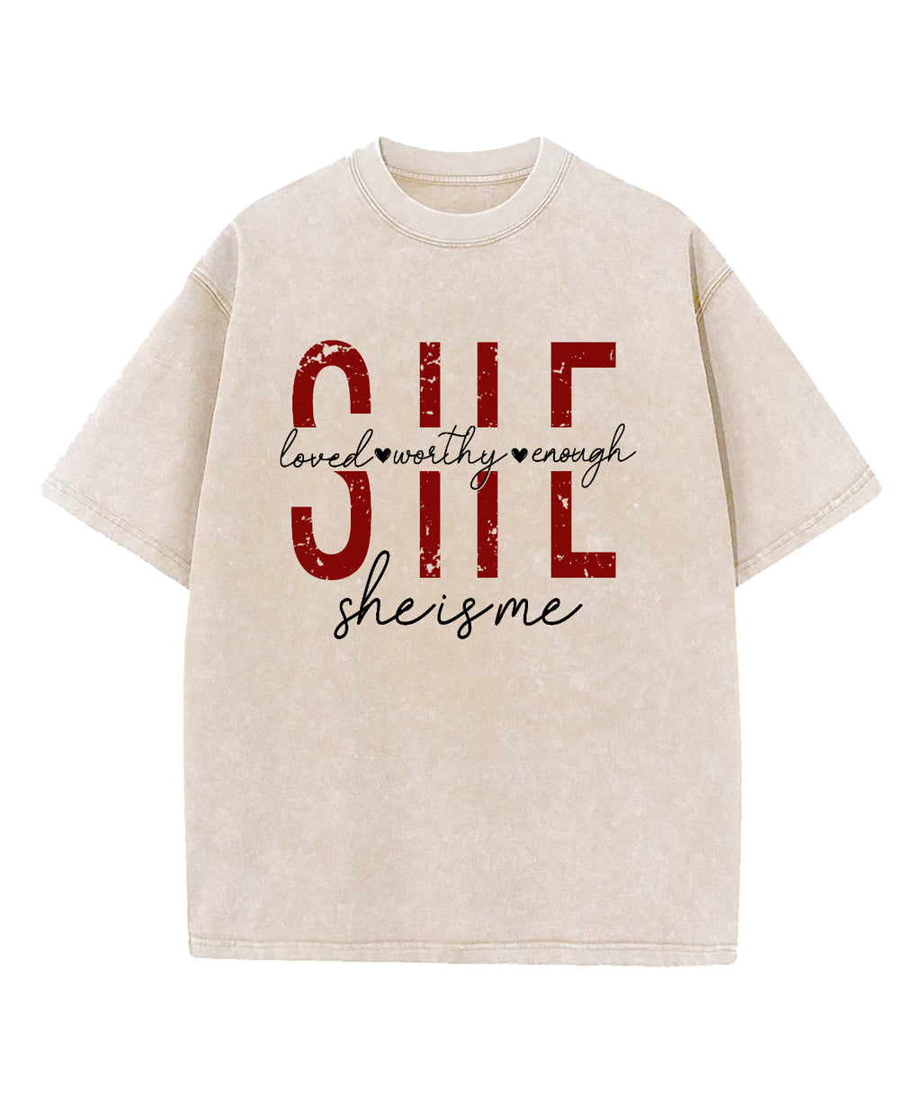 She Is Me Washed Christian T-shirt Hoodie, Sweatshirt | CiraTrend.com (Image 5)