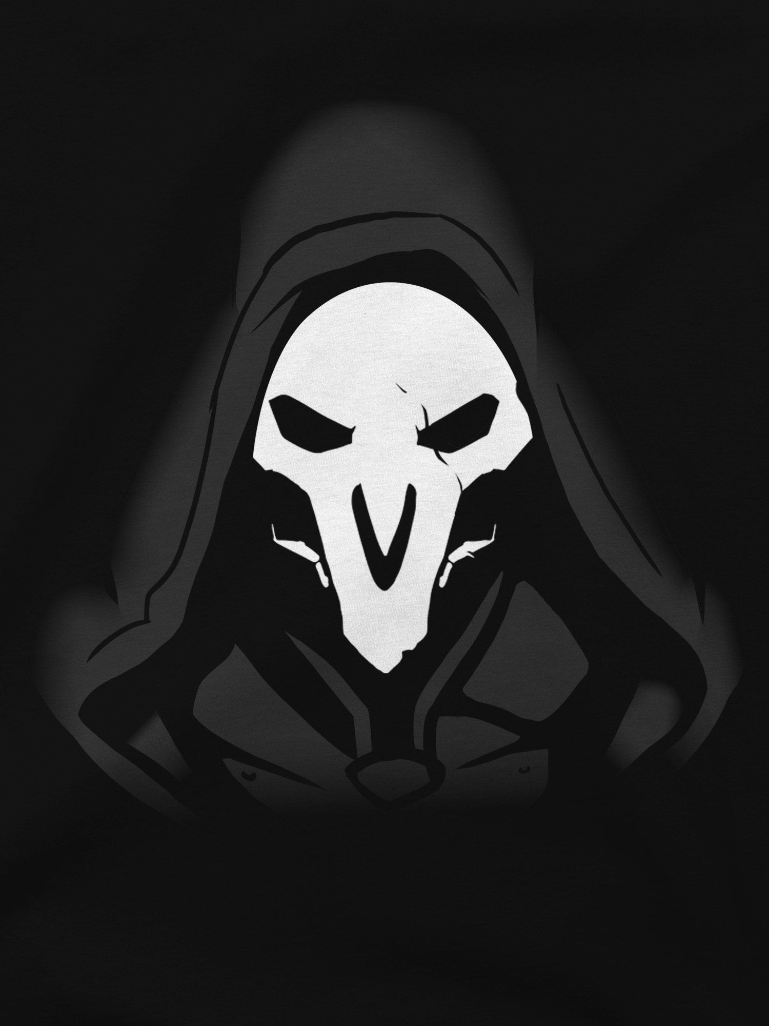 Overwatch Mens T-Shirt - Reaper Remorseless Scary Face Image Hoodie, Sweatshirt | CiraTrend.com (Image 2)