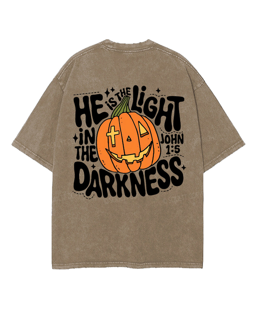 He Is The Light Unisex Washed Christian T-shirt Hoodie, Sweatshirt | CiraTrend.com (Image 2)