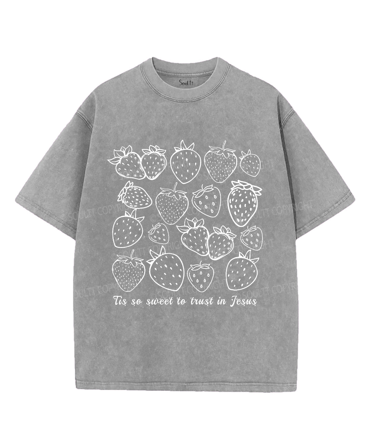 Tis So Sweet To Trust In Jesus Unisex Washed Christian T-shirt Hoodie, Sweatshirt | CiraTrend.com (Image 3)