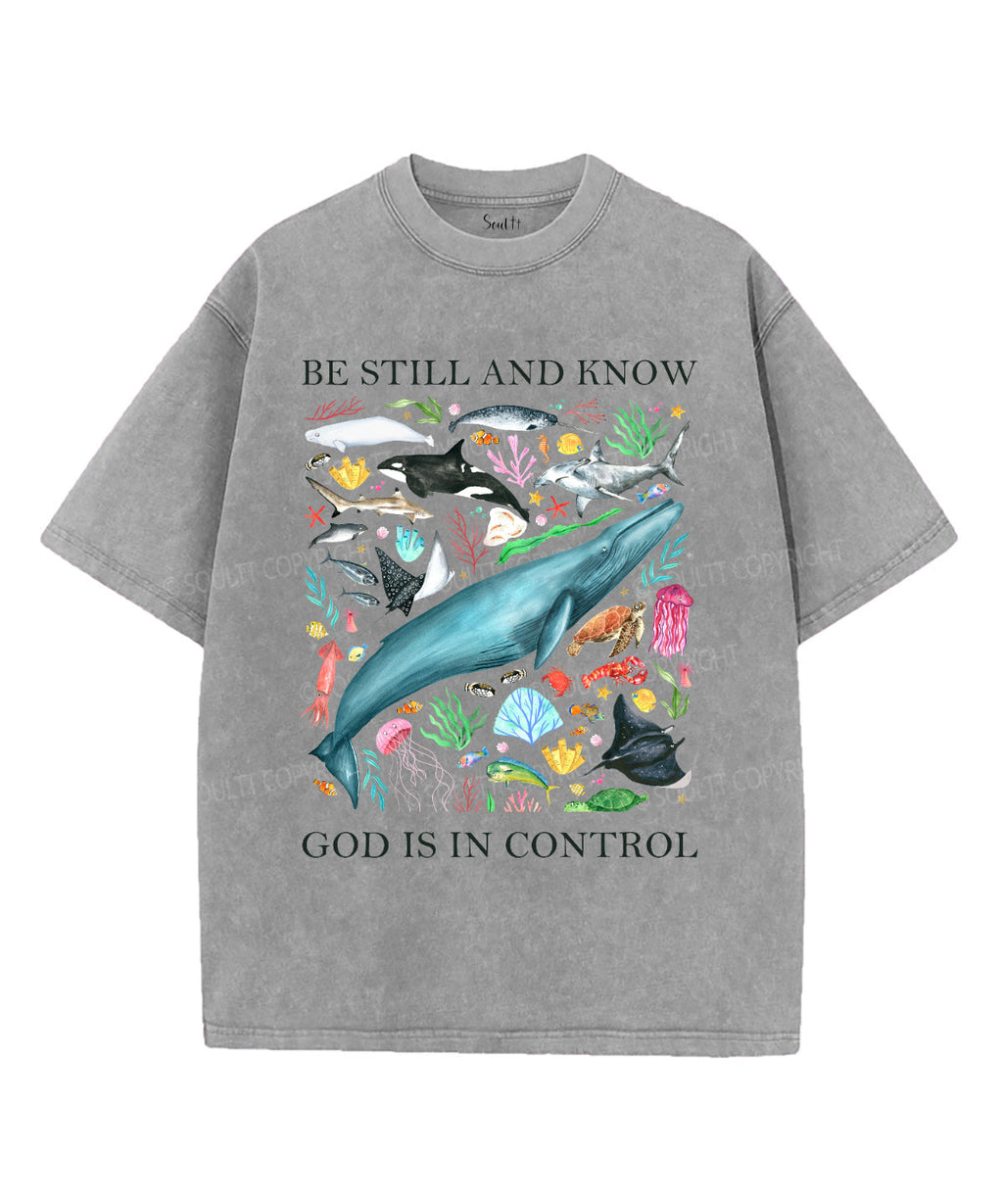 Be Still And Know Unisex Washed Christian T-shirt Style001 Hoodie, Sweatshirt | CiraTrend.com (Image 2)