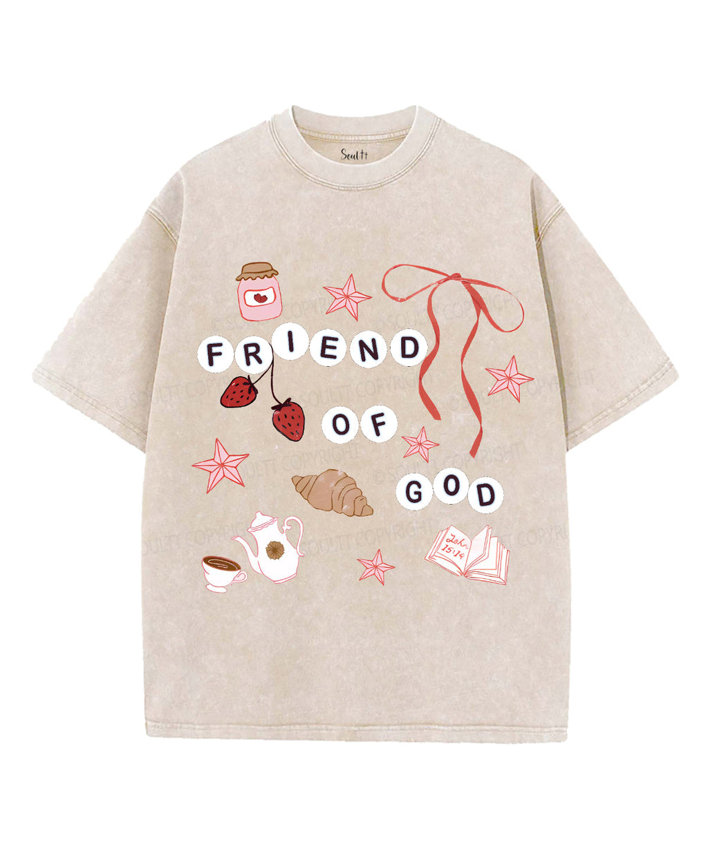 Friend Of God Unisex Washed Christian T-shirt Hoodie, Sweatshirt | CiraTrend.com (Image 1)