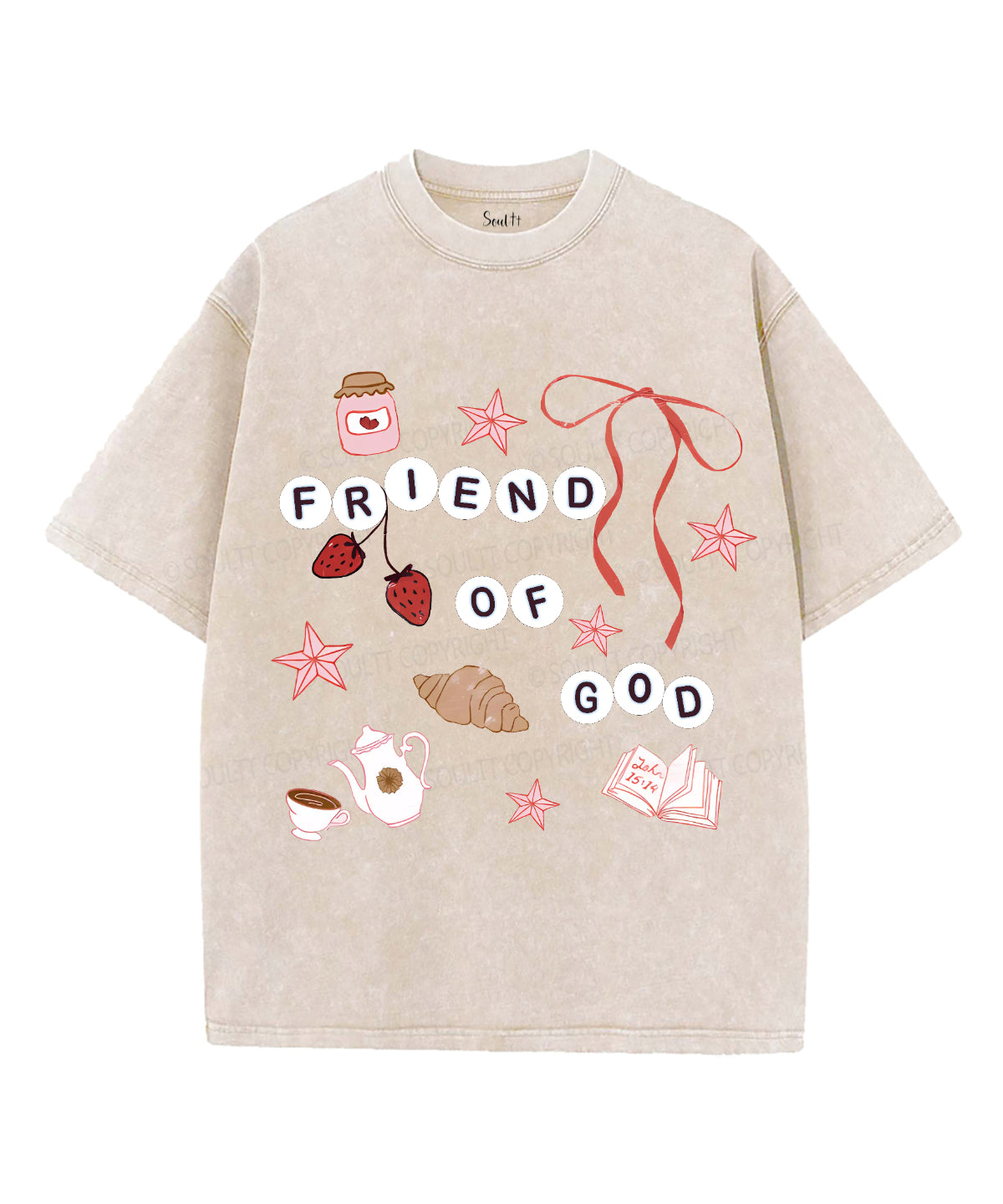 Friend Of God Unisex Washed Christian T-shirt Hoodie, Sweatshirt | CiraTrend.com (Image 1)
