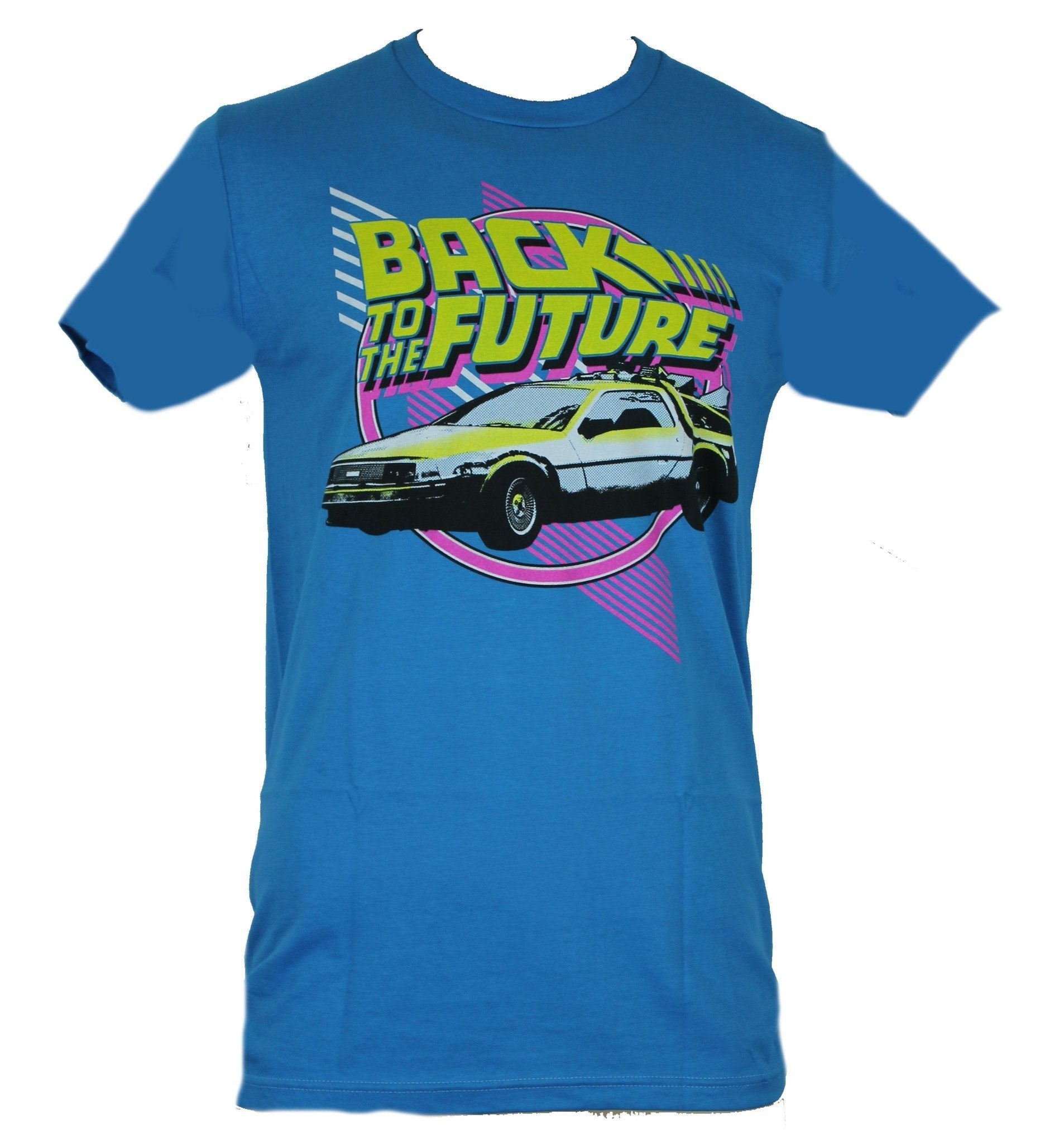 Back To Future  Mens T-Shirt - Neon Delorean Line Design Image Hoodie, Sweatshirt | CiraTrend.com