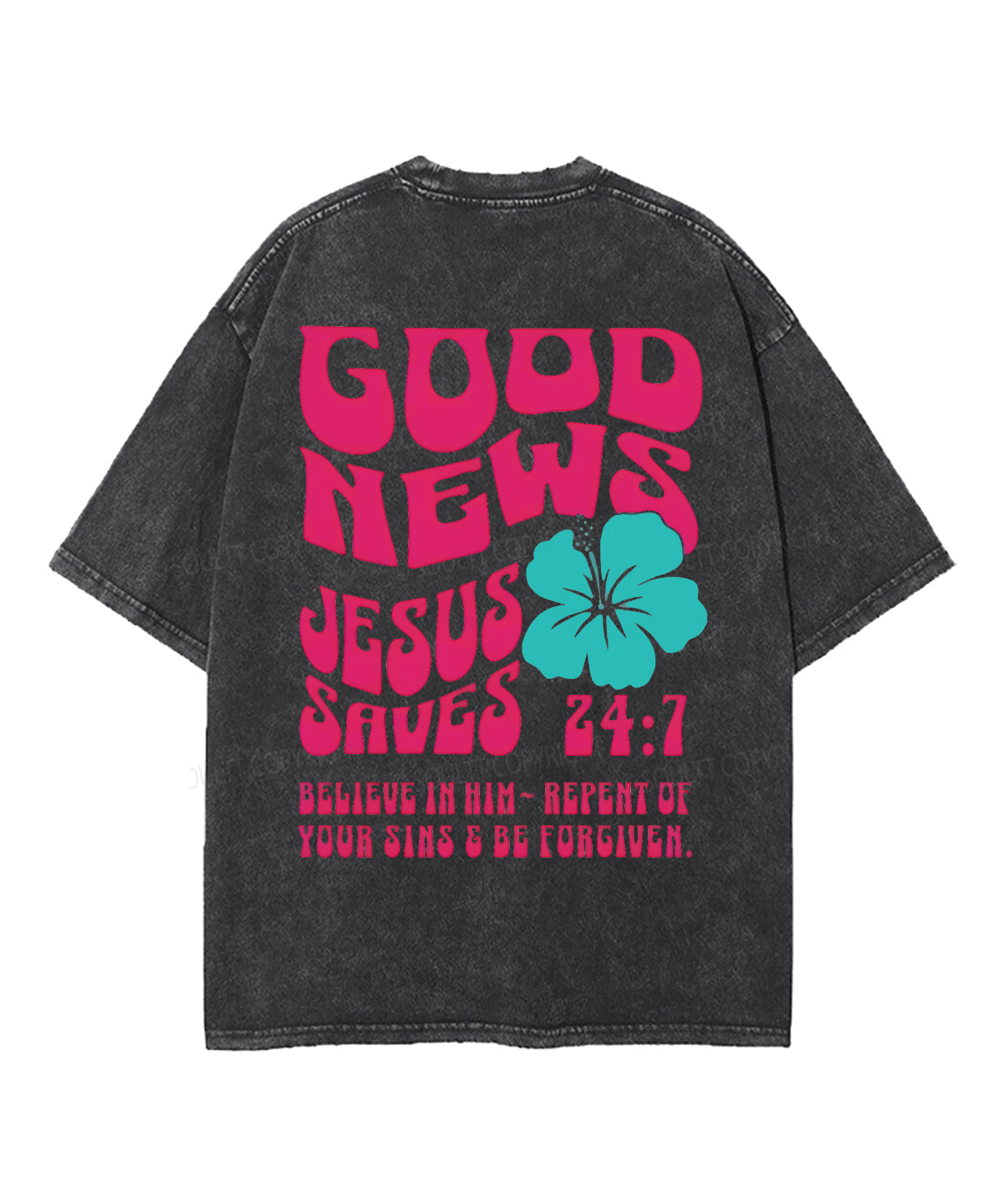 Good News Double Sided Unisex Washed Christian T-shirt Style001 Hoodie, Sweatshirt | CiraTrend.com (Image 2)