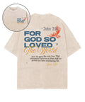 For God So love The World Double Sided Washed Christian T-shirt Hoodie, Sweatshirt | CiraTrend.com (Image 1)