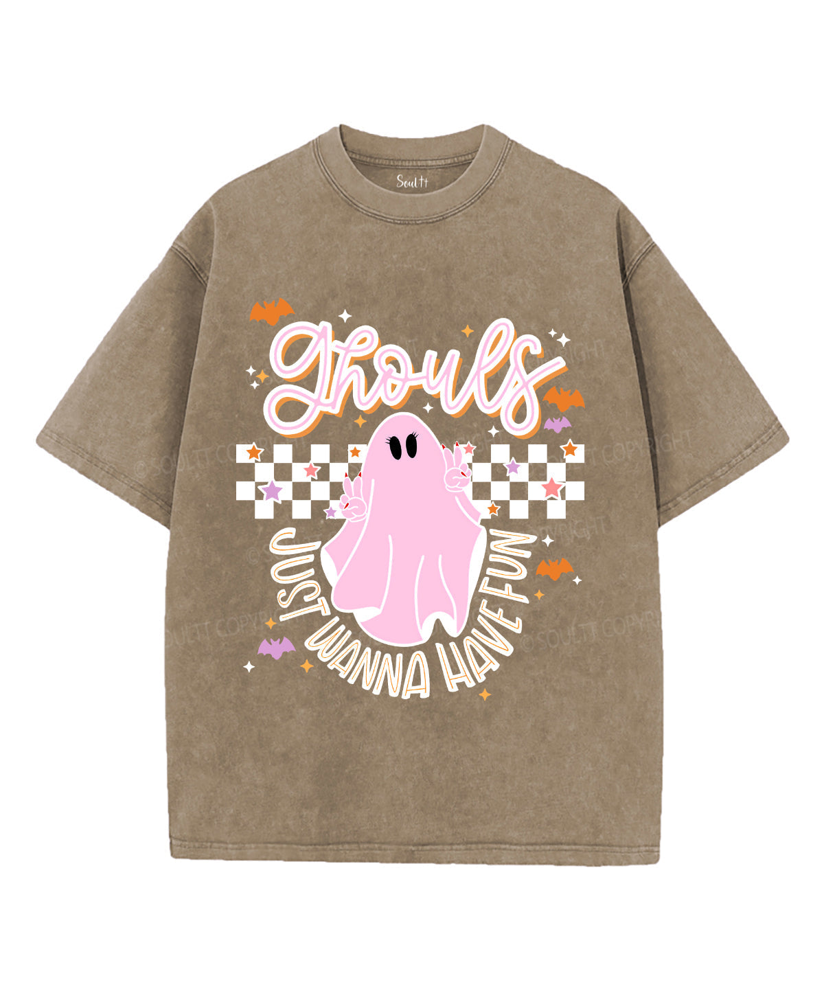 Ghouls Just Wanna Have Fun Unisex Washed Christian T-shirt Hoodie, Sweatshirt | CiraTrend.com (Image 5)