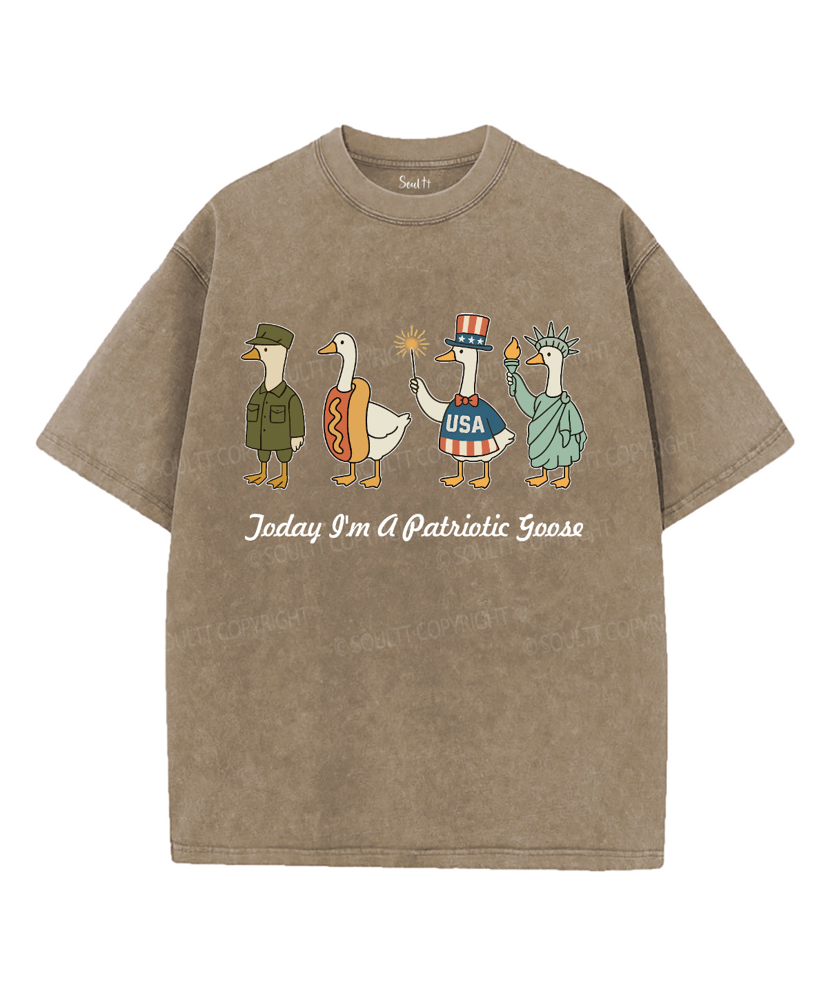 Today I'm A Patriotic Goose Unisex Washed Christian T-shirt Hoodie, Sweatshirt | CiraTrend.com (Image 5)
