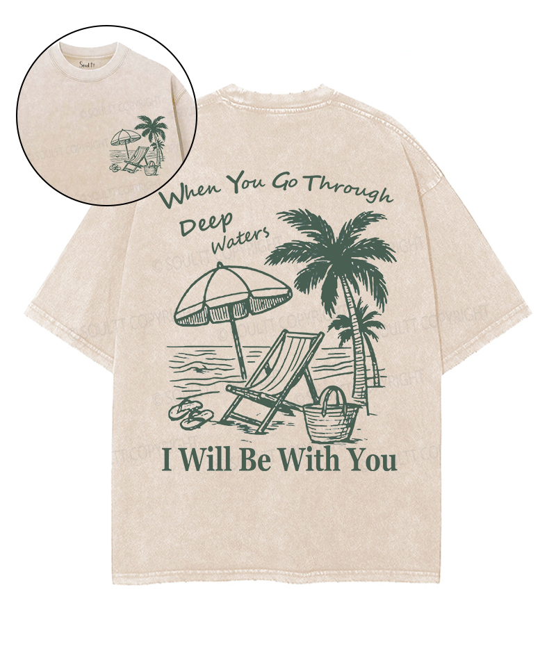 I will Be With You Double Sided Unisex Washed Christian T-shirt Hoodie, Sweatshirt | CiraTrend.com (Image 1)