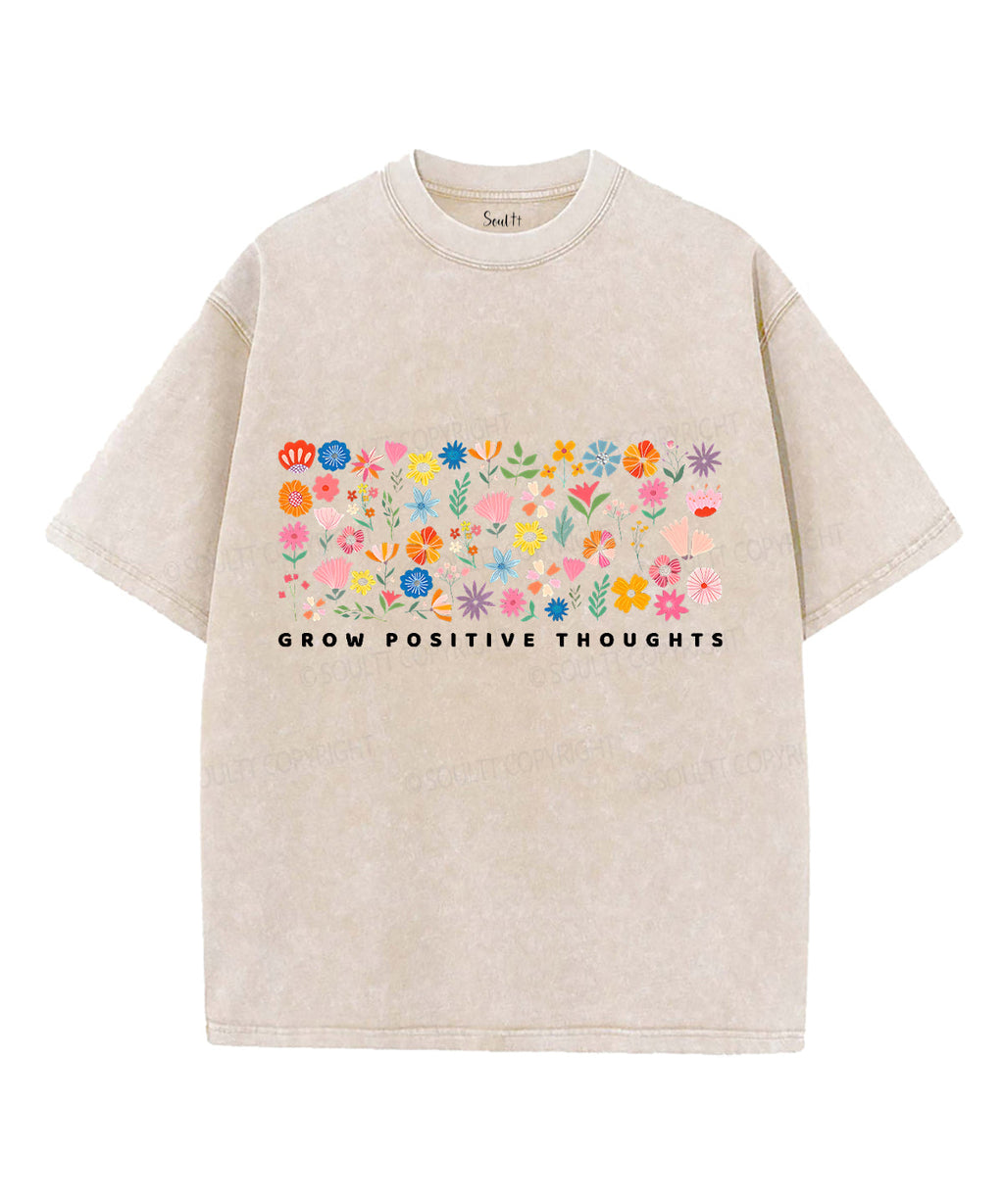 Grow Positive Thoughts Unisex Washed Christian T-shirt Hoodie, Sweatshirt | CiraTrend.com (Image 4)
