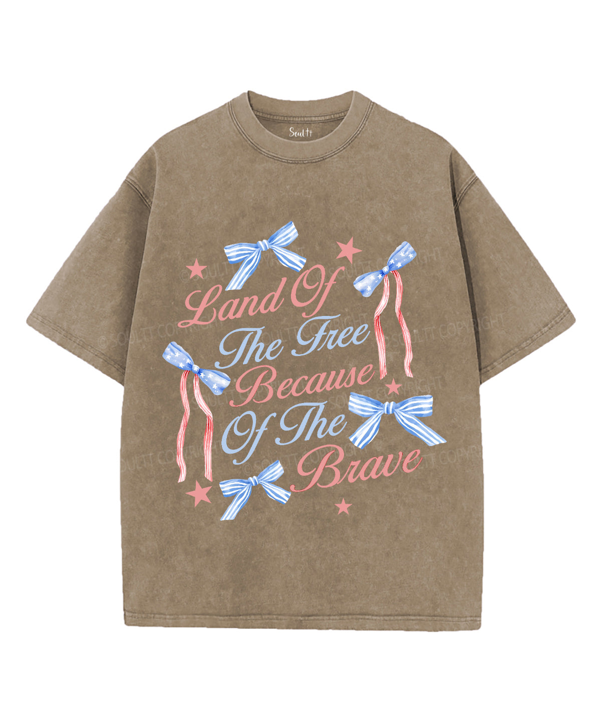 Land Of The Free Unisex Washed Christian T-shirt Hoodie, Sweatshirt | CiraTrend.com (Image 5)