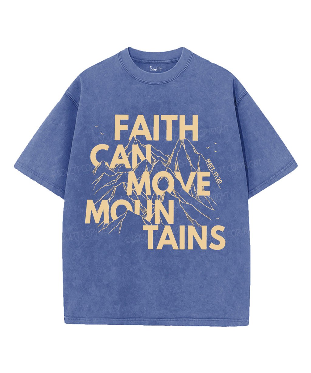 Faith Can Move Unisex Washed Christian T-shirt Hoodie, Sweatshirt | CiraTrend.com (Image 5)