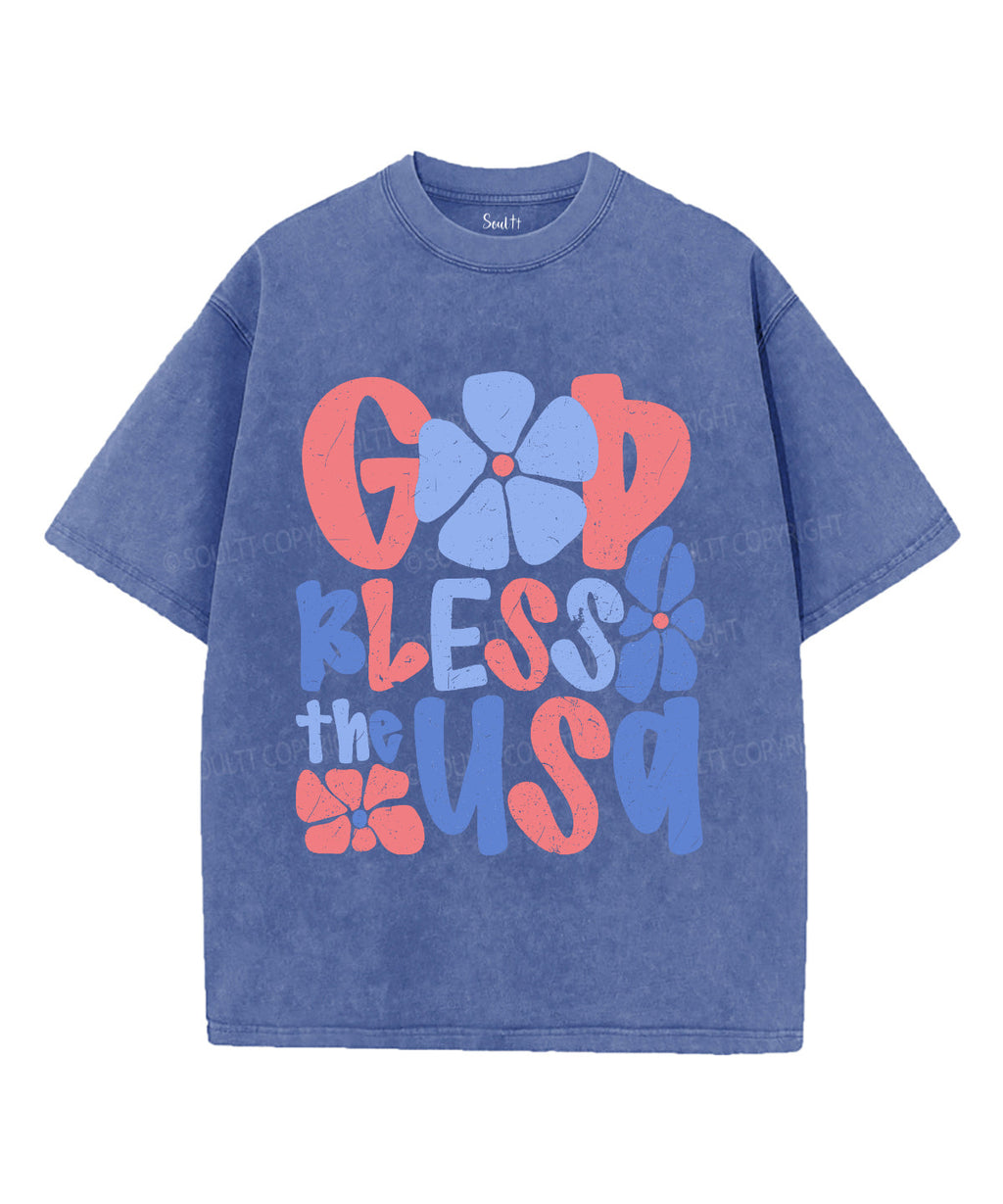 God Bless USA Washed Christian T-Shirts, Hoodie, Sweatshirt
