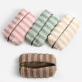 Stripe Pattern Sherpa Travel Pouch