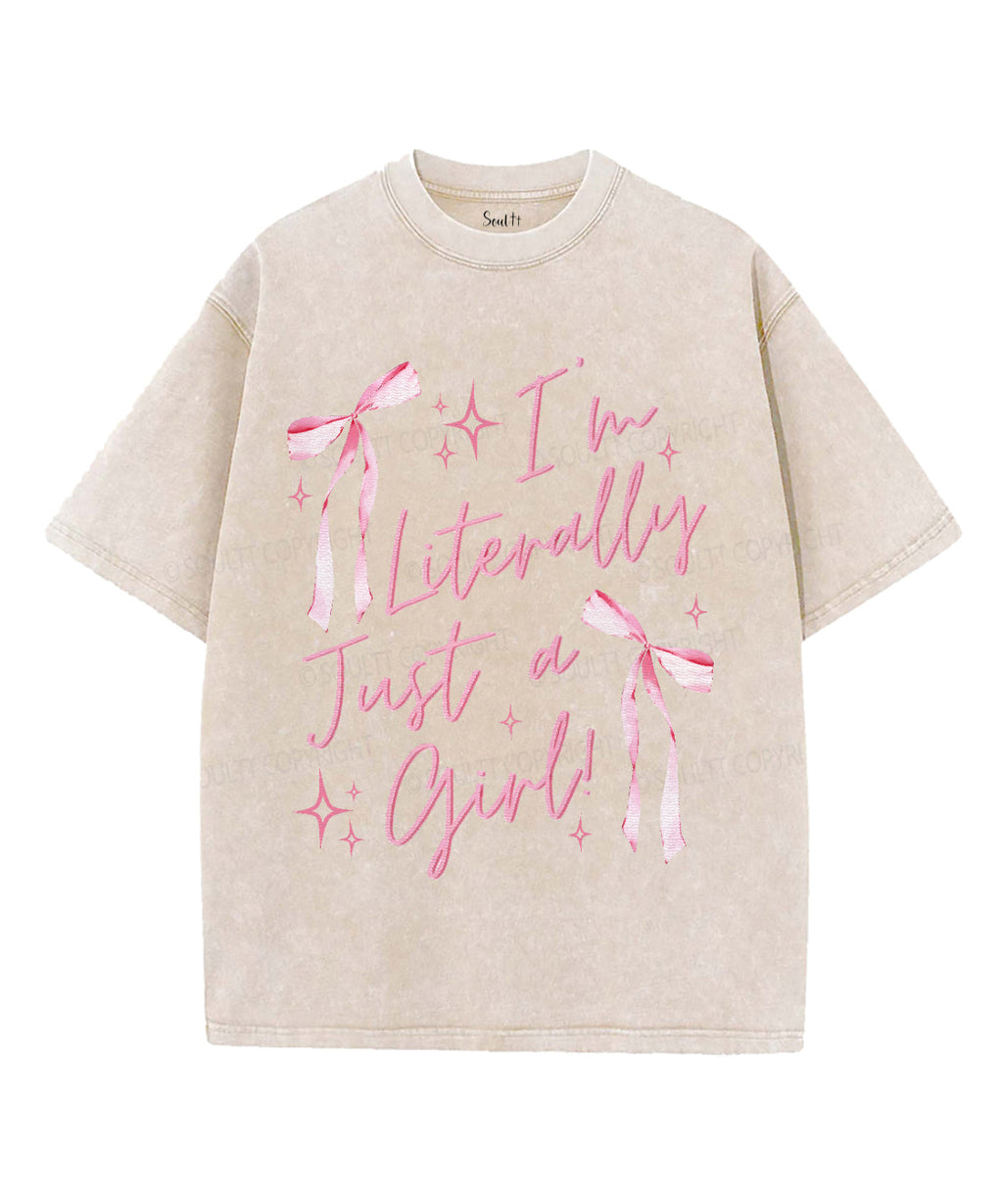 I'm Literally Just A Girl Unisex Washed Christian T-shirt Hoodie, Sweatshirt | CiraTrend.com (Image 4)