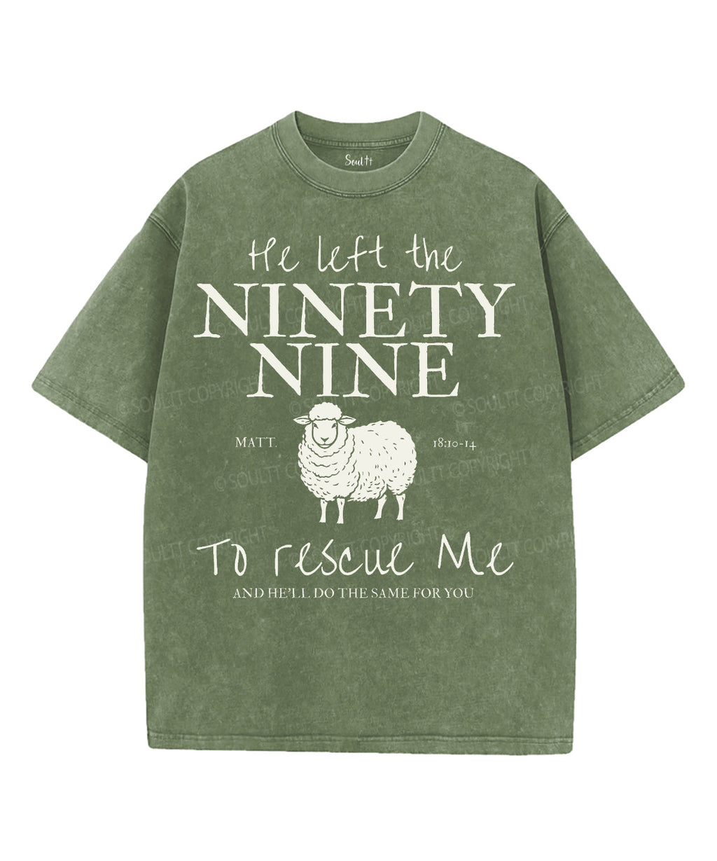 Ninety Nine Unisex Washed Christian T-shirt Hoodie, Sweatshirt | CiraTrend.com (Image 4)