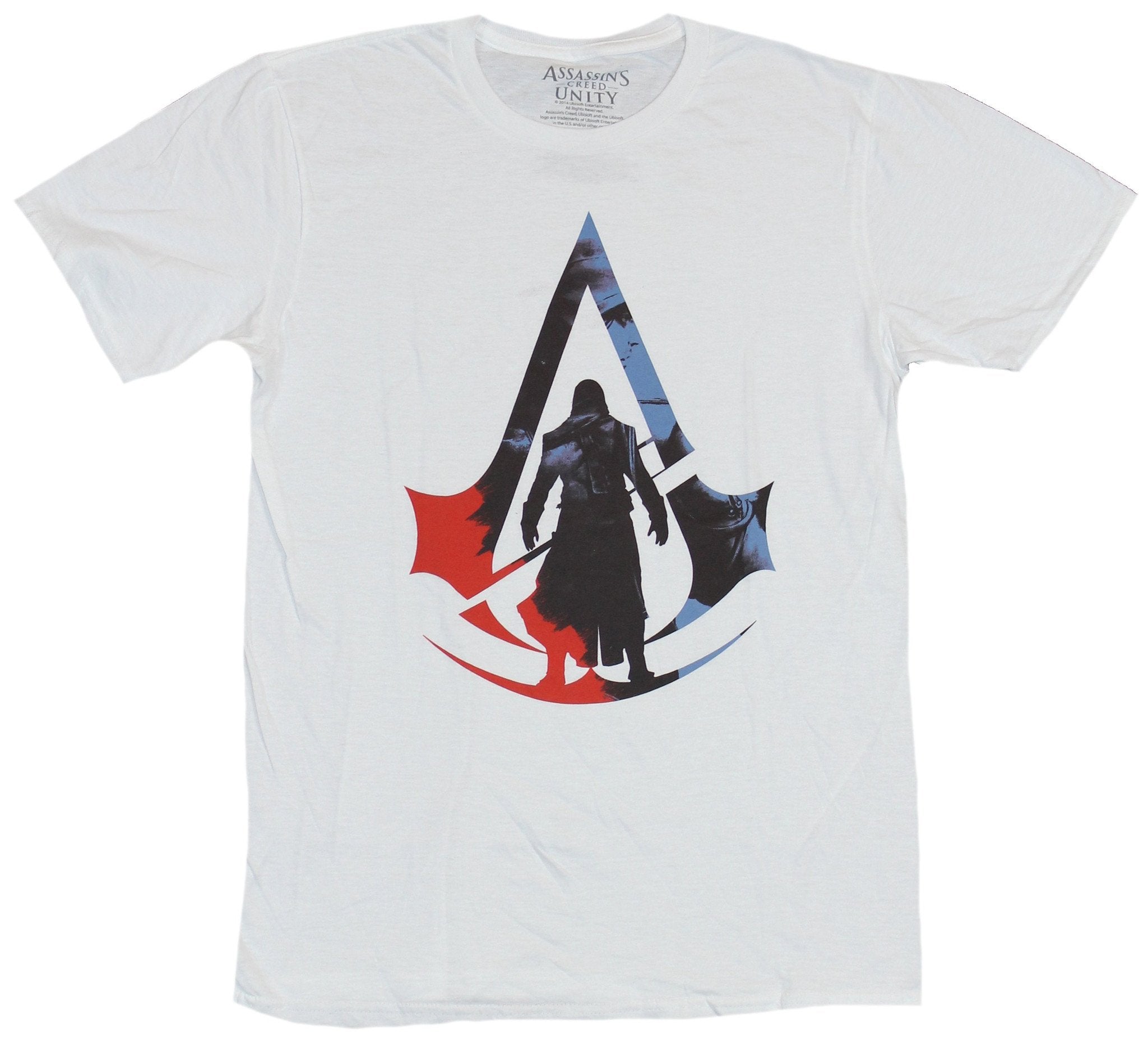 Assassin's Creed Unity Mens T-Shirt - Red Blue Trident And Assassin Image Hoodie, Sweatshirt | CiraTrend.com