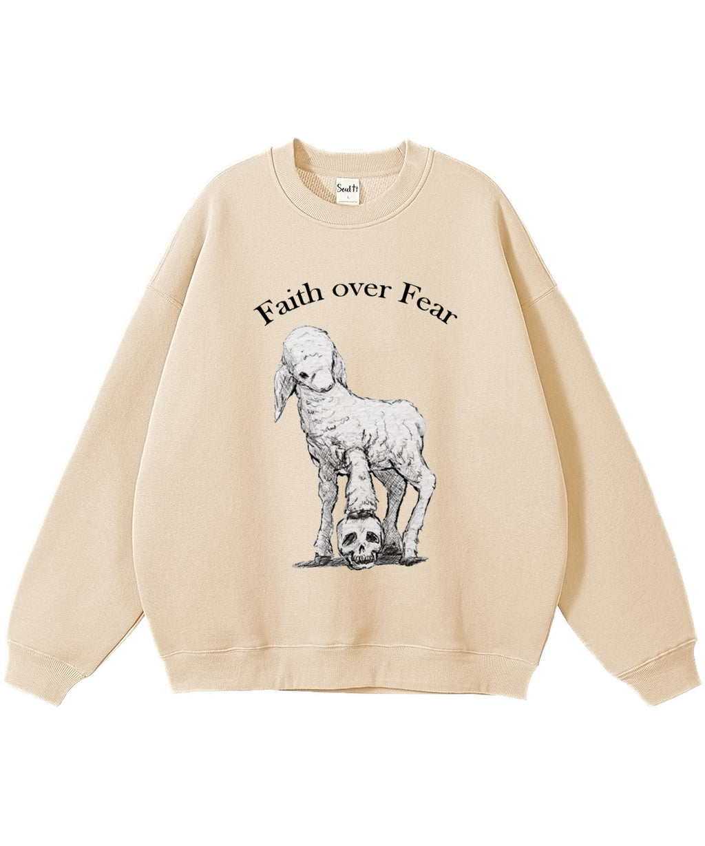 Faith Over Fear Cotton Christian Sweatshirt T-Shirts, Hoodie | CiraTrend.com (Image 3)