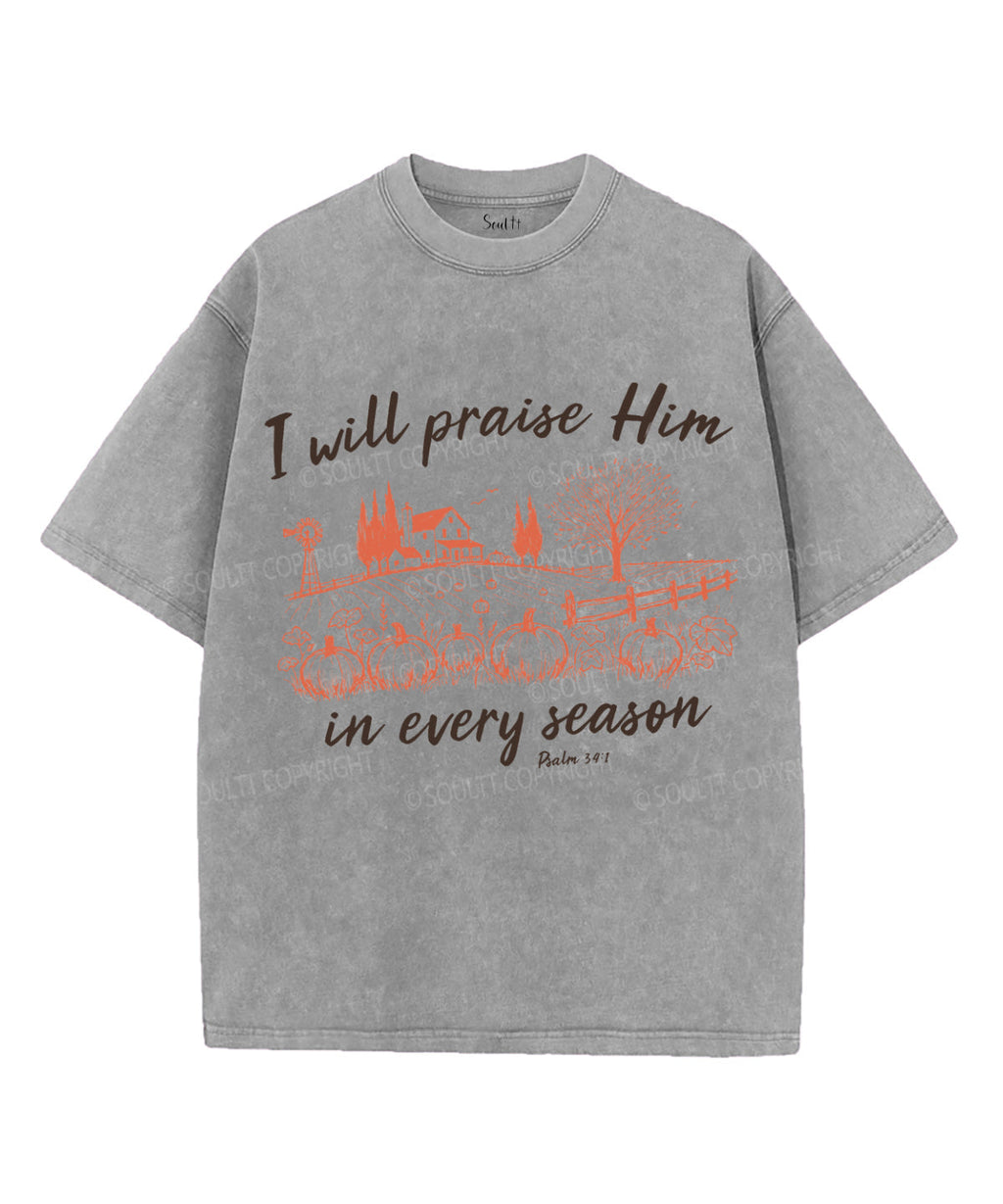 I Will Praise Him Unisex Washed Christian T-shirt Hoodie, Sweatshirt | CiraTrend.com (Image 4)