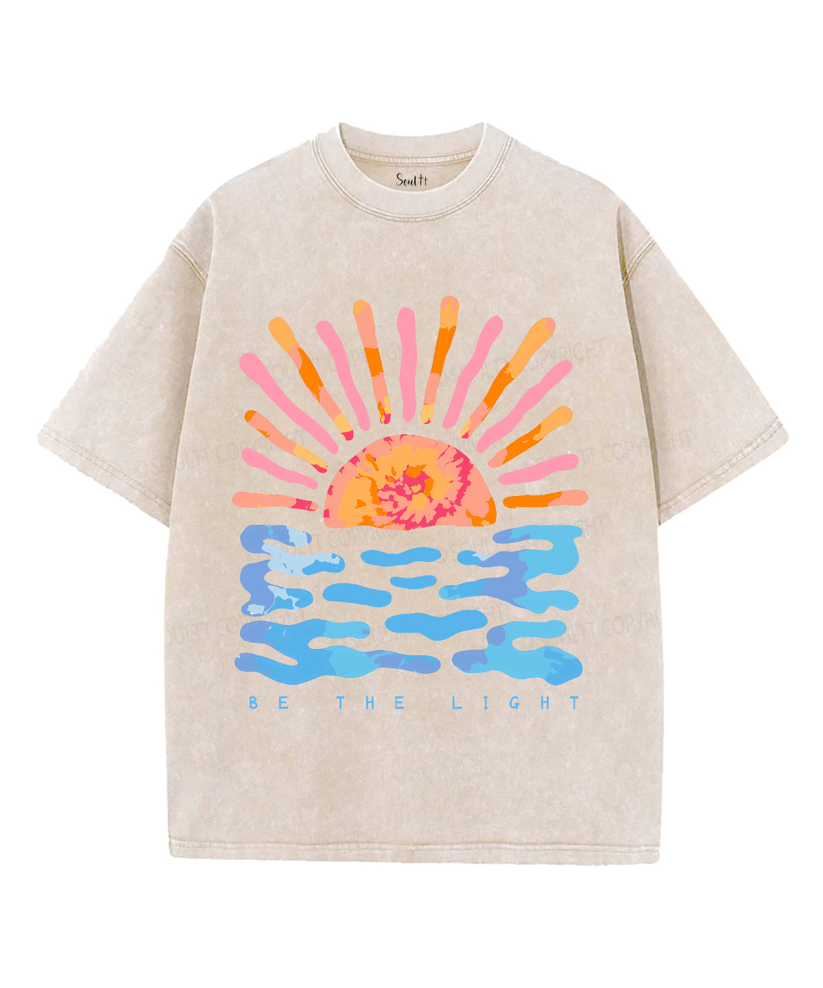 Be The Light Unisex Washed Christian T-shirt Style004 Hoodie, Sweatshirt | CiraTrend.com (Image 4)