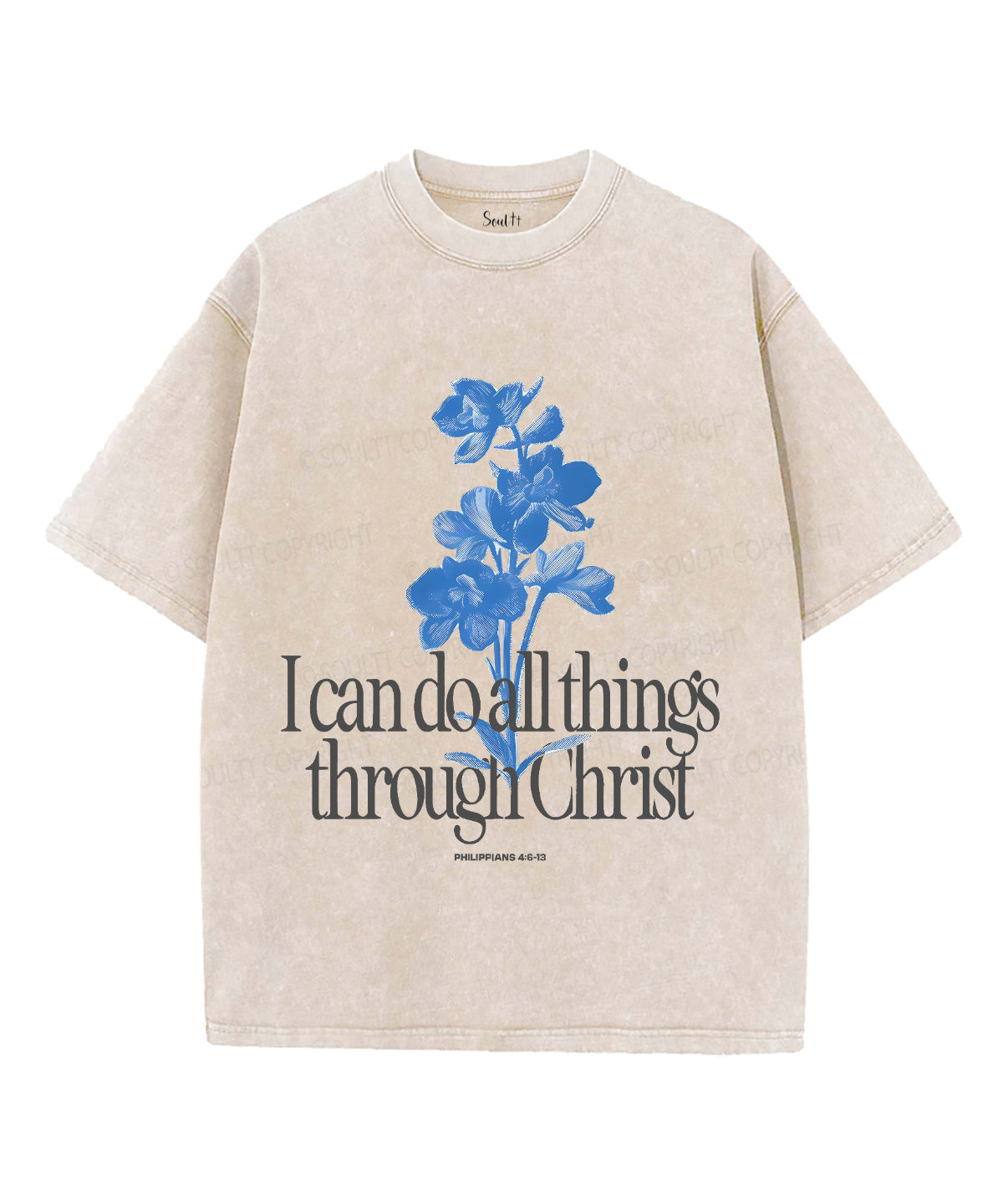 I Can Do All Things Unisex Washed Christian T-shirt Style002 Hoodie, Sweatshirt | CiraTrend.com (Image 1)