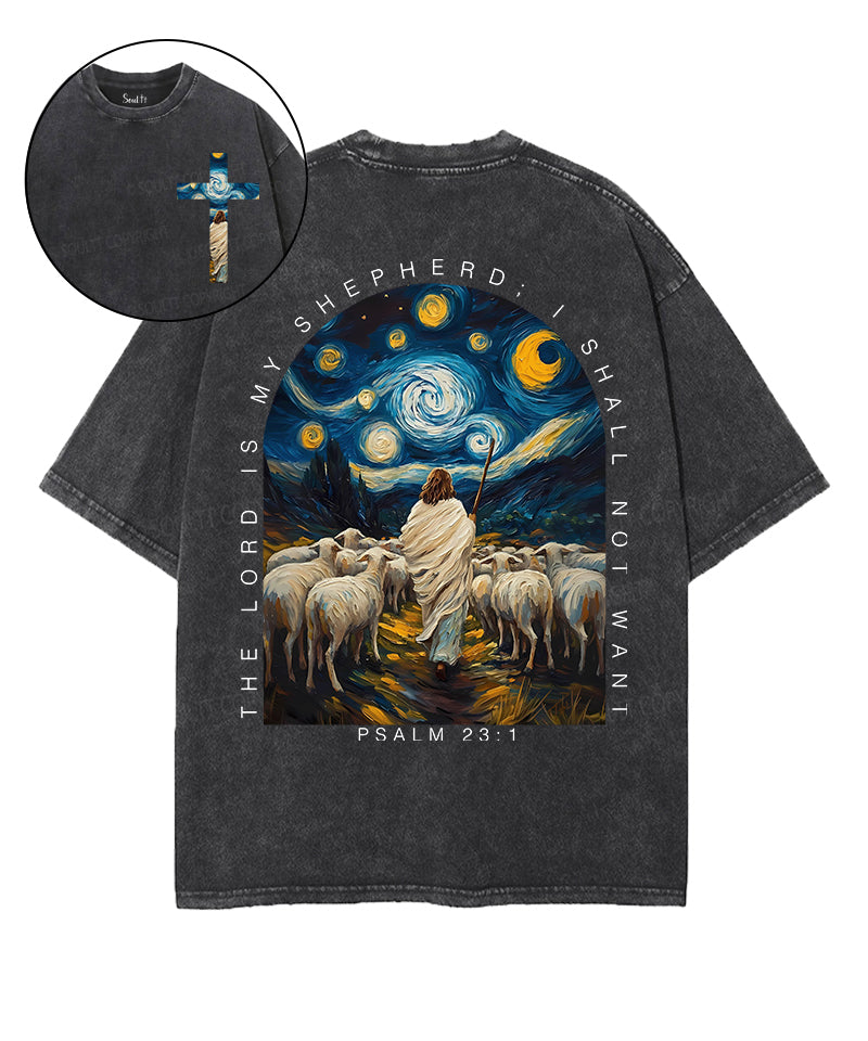 The Lord Is My Shepherd Double Sided Unisex Washed Christian T-shirt Style007 Hoodie, Sweatshirt | CiraTrend.com (Image 1)