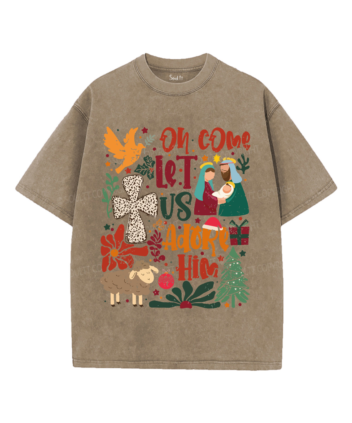 Oh Come Let Us Adore Him Washed Christian T-shirt Style003 Hoodie, Sweatshirt | CiraTrend.com (Image 5)