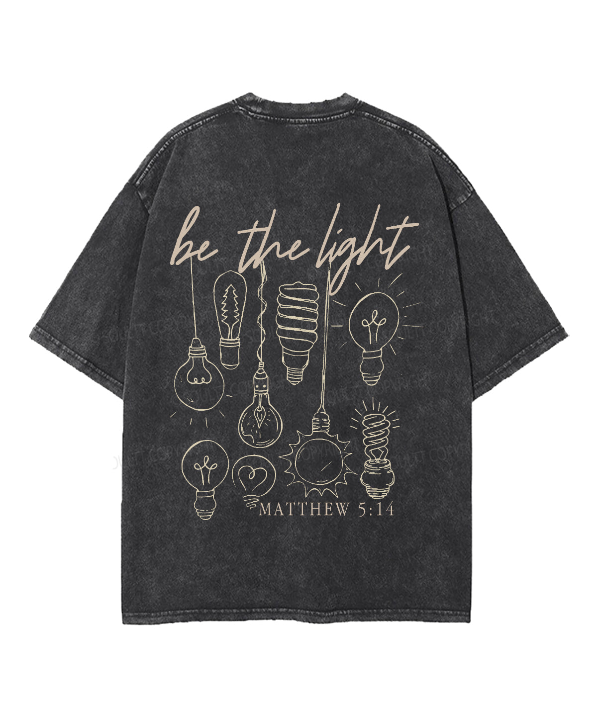 Be The Light Double Sided Unisex Washed Christian T-shirt Hoodie, Sweatshirt | CiraTrend.com (Image 5)