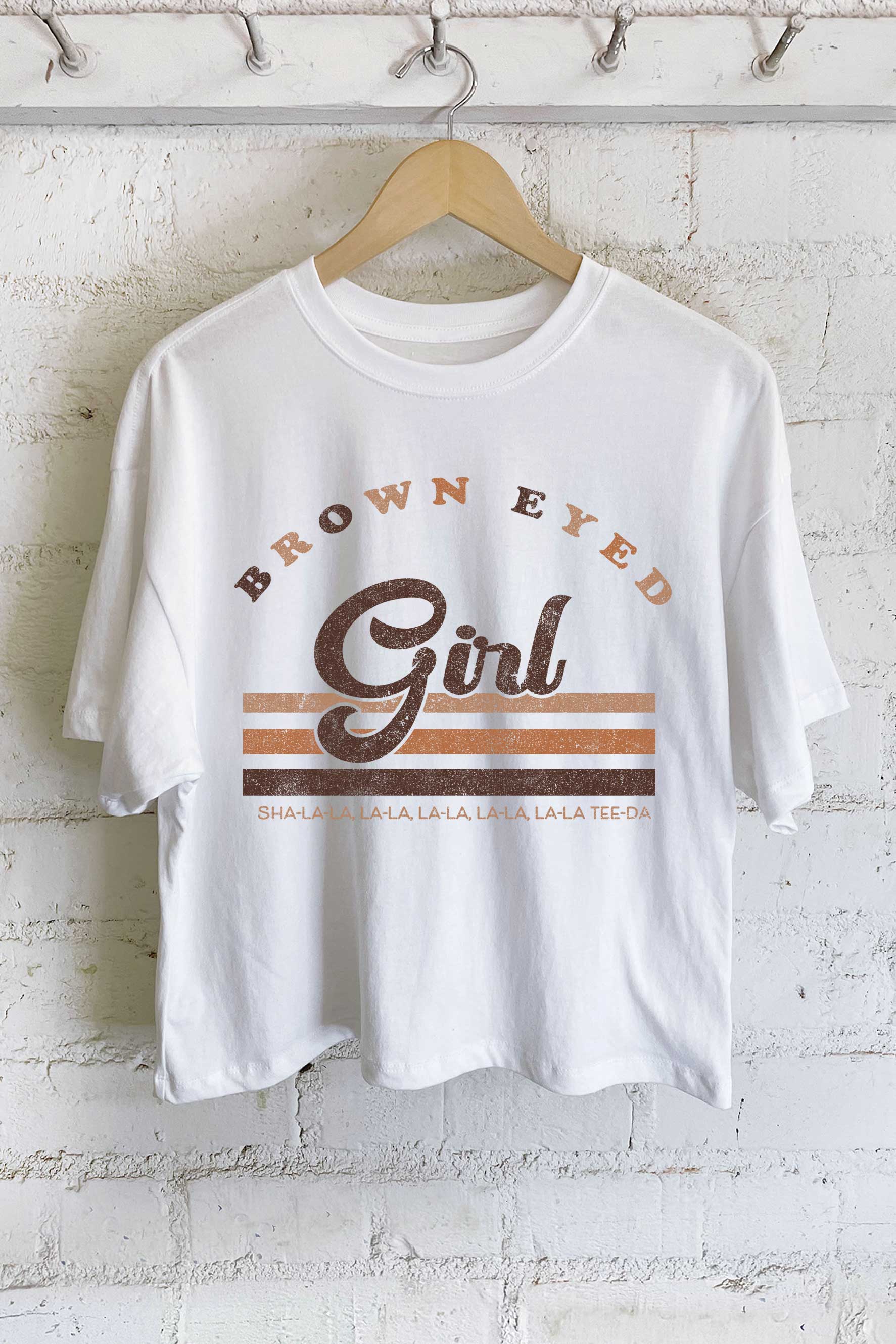Brown Eyed Girl Graphic Long Crop Top