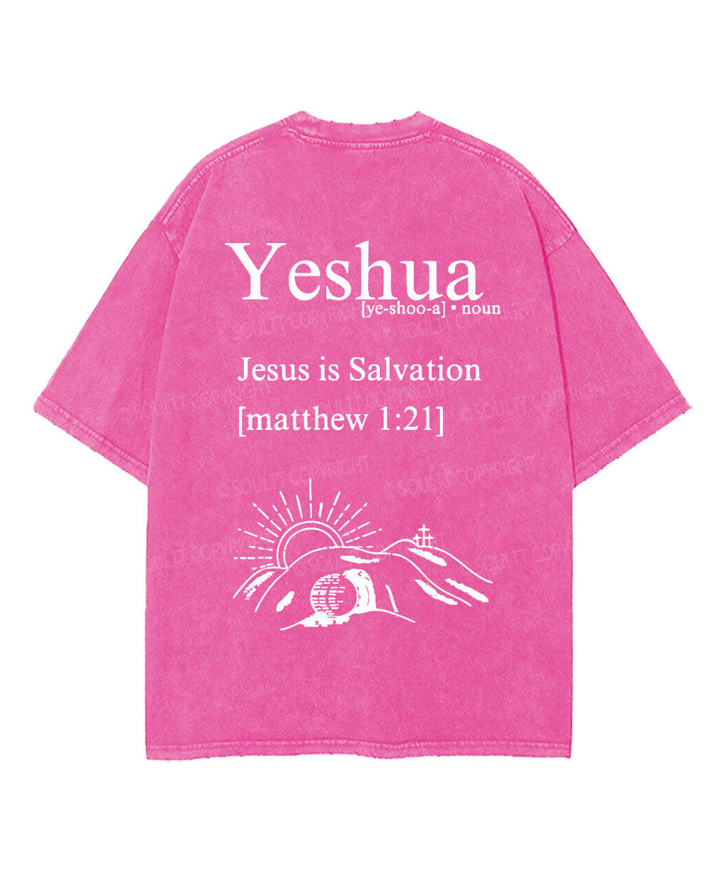 Yeshua Double Sided Washed Christian T-shirt Hoodie, Sweatshirt | CiraTrend.com (Image 5)