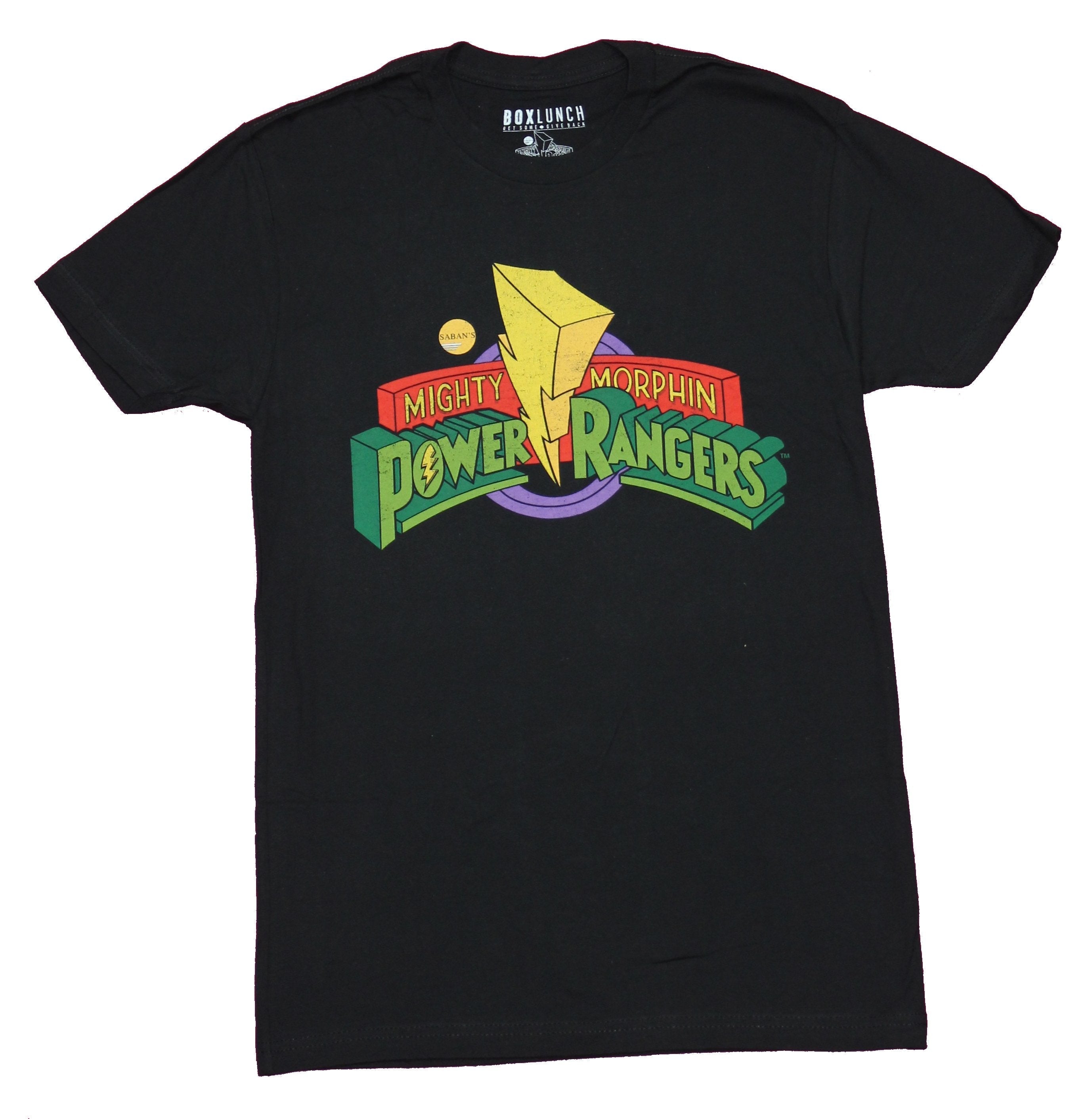 Mighty Morphin Power Rangers Mens T-Shirt  - Classic Logo Lighting Image Hoodie, Sweatshirt | CiraTrend.com