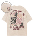 Motherhood Is Kingdom Work Double Sided Unisex Washed Christian T-shirt Style004 Hoodie, Sweatshirt | CiraTrend.com (Image 1)