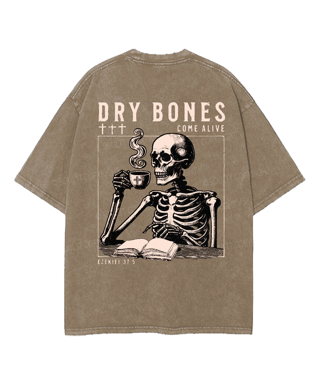 Dry Bones Double Sided Unisex Washed Christian T-shirt Hoodie, Sweatshirt | CiraTrend.com (Image 2)