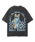 Halloween Holy Ghost Double Sided Unisex Washed Christian T-shirt Hoodie, Sweatshirt | CiraTrend.com (Image 1)