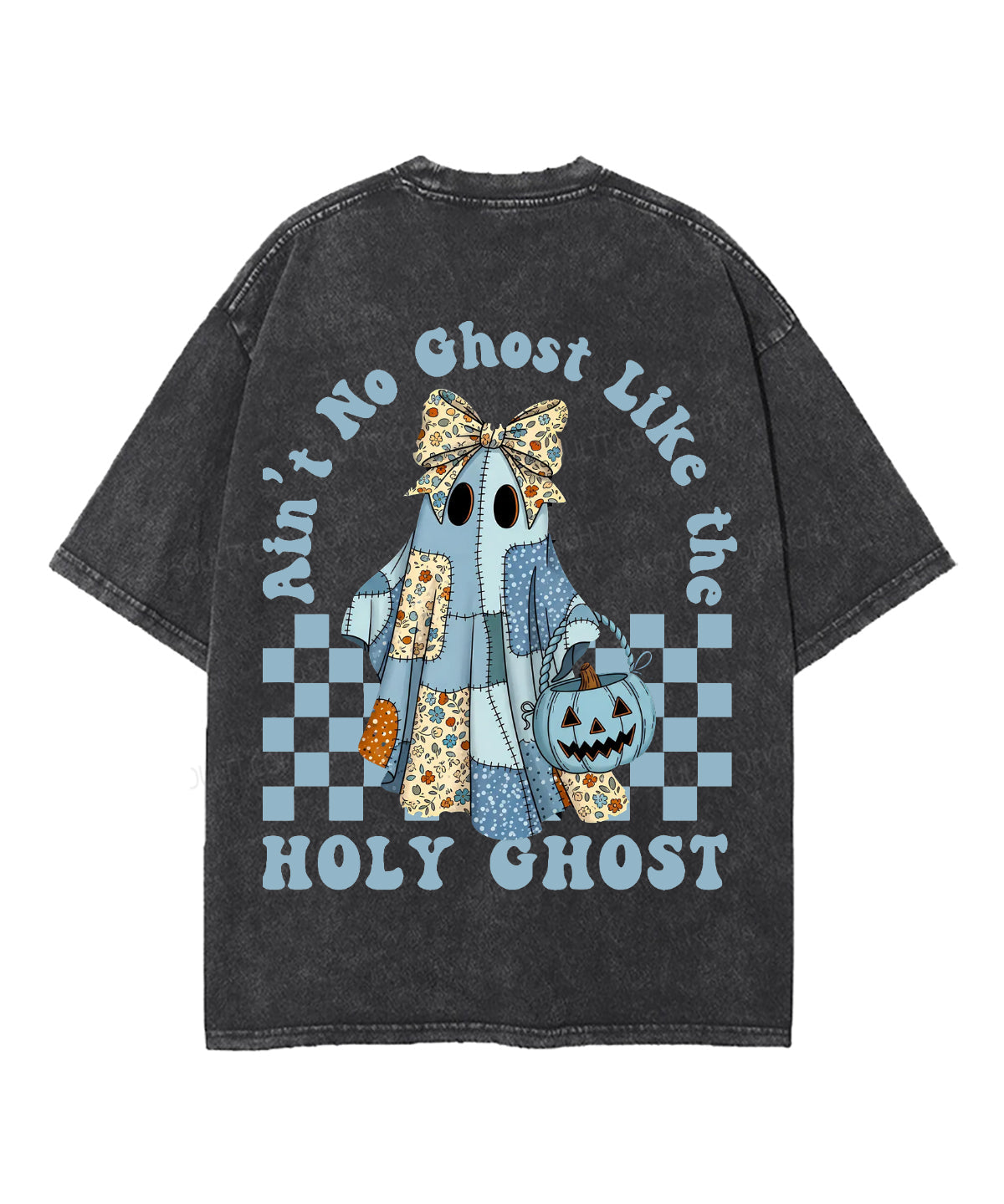 Halloween Holy Ghost Double Sided Unisex Washed Christian T-shirt Hoodie, Sweatshirt | CiraTrend.com (Image 1)